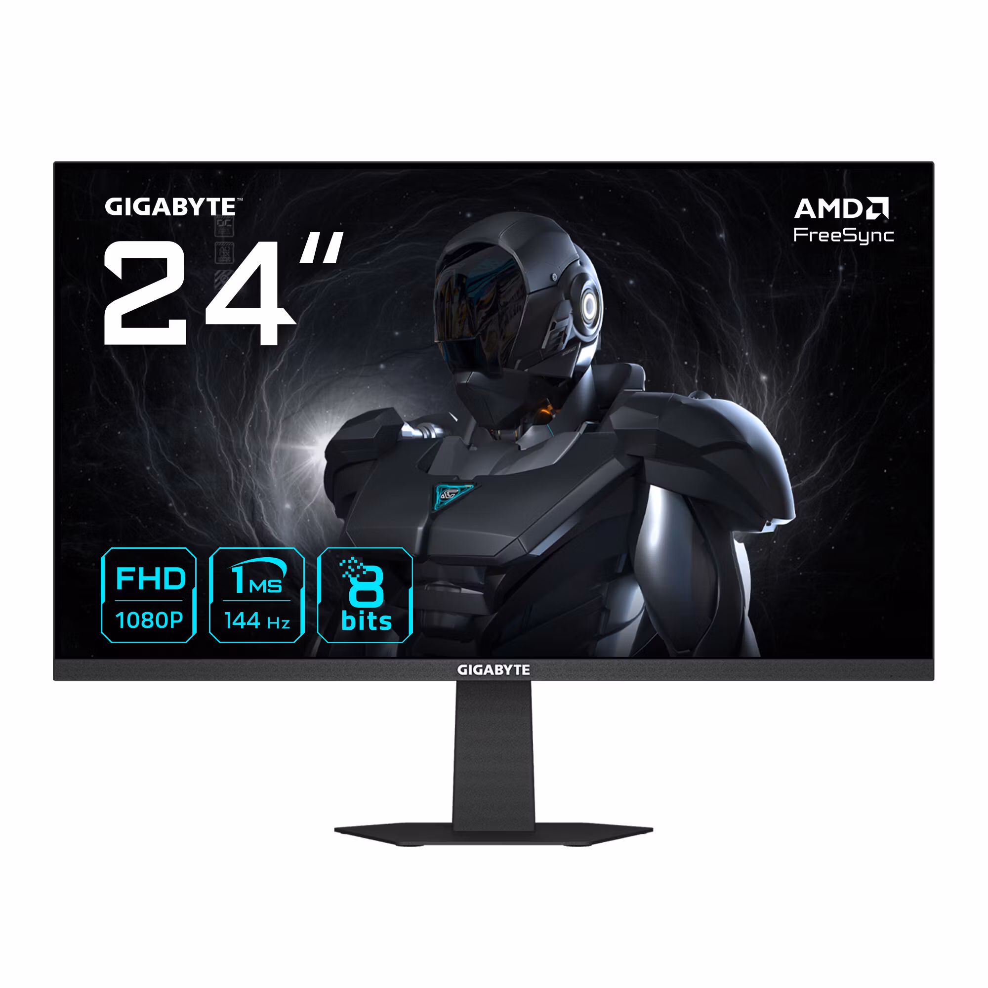 GIGABYTE GS24F14 24” FHD gamingmonitor - 1920 x 1080, 144Hz, 1ms, 300 cd/m², HDMI 1.4, DisplayPort 1.2