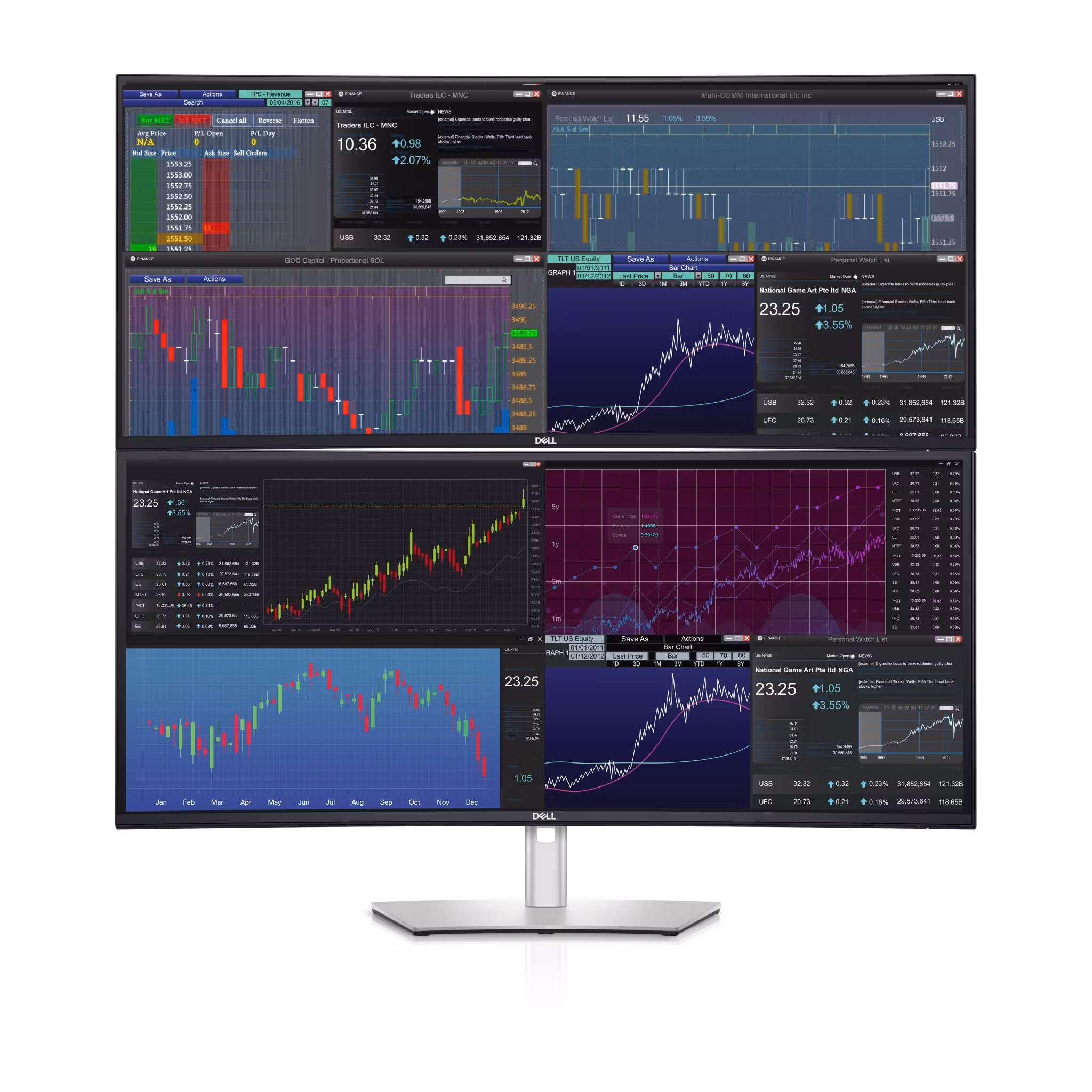 DELL UltraSharp U3824DW datorskärm 95,2 cm (37,5") 3840 x 1600 pixlar Wide Quad HD+ LCD svart, silver