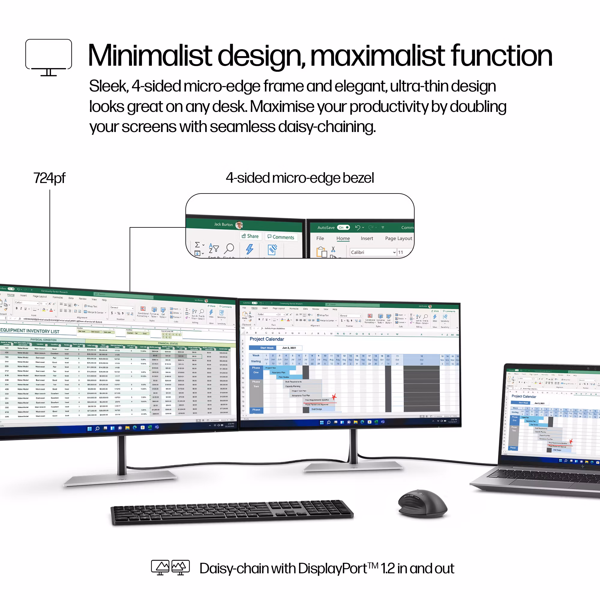 HP Series 7 Pro 23.8" FHD Monitor - 724pf