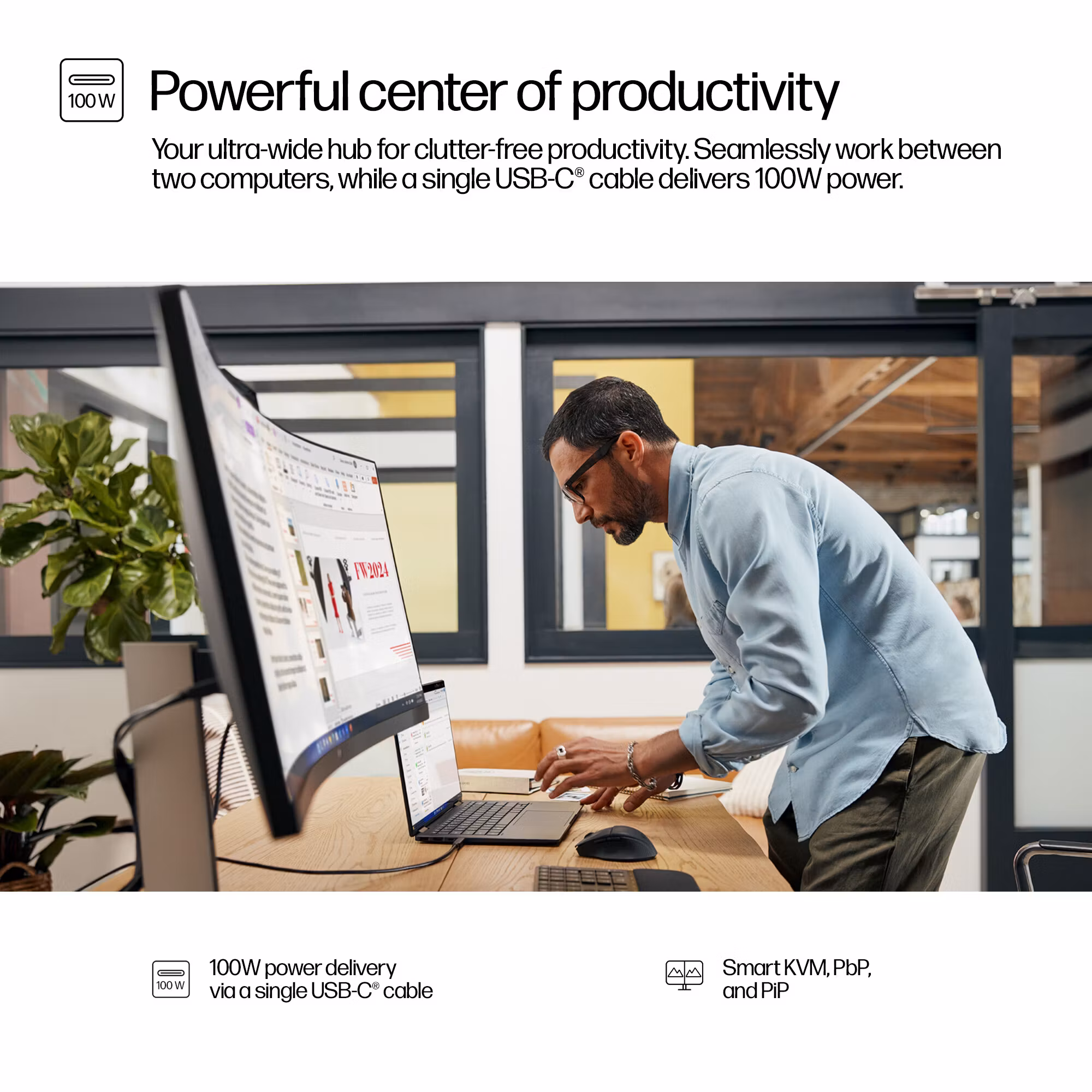 HP Series 5 Pro 34 tum WQHD USB-C konferensmonitor - 534pm PVC-fri
