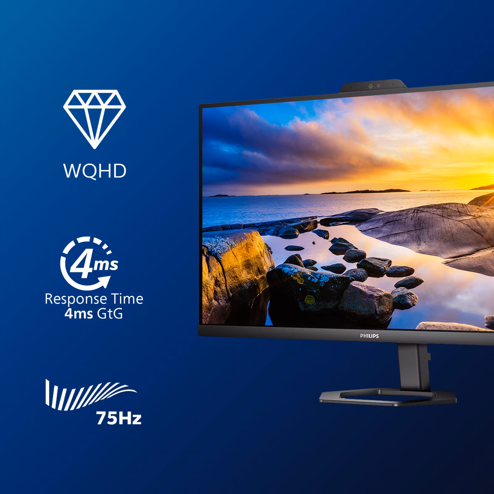 Philips 5000 series 27E1N5600HE/00 datorskärm 68,6 cm (27") 2560 x 1440 pixlar Quad HD LCD Svart