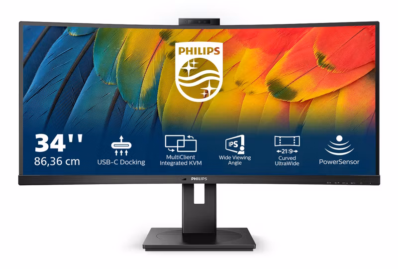 Philips 5000 series 34B1U5600CH/00 datorskärm 86,4 cm (34") 3440 x 1440 pixlar Wide Quad HD LCD Svart