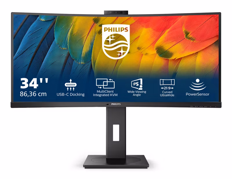 Philips 5000 series 34B1U5600CH/00 datorskärm 86,4 cm (34") 3440 x 1440 pixlar Wide Quad HD LCD Svart