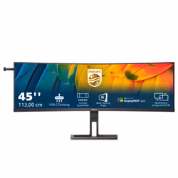 Philips 6000 series 45B1U6900C/00 datorskärm 113 cm (44,5") 5120 x 1440 pixlar UltraWide Dual Quad HD LED Svart