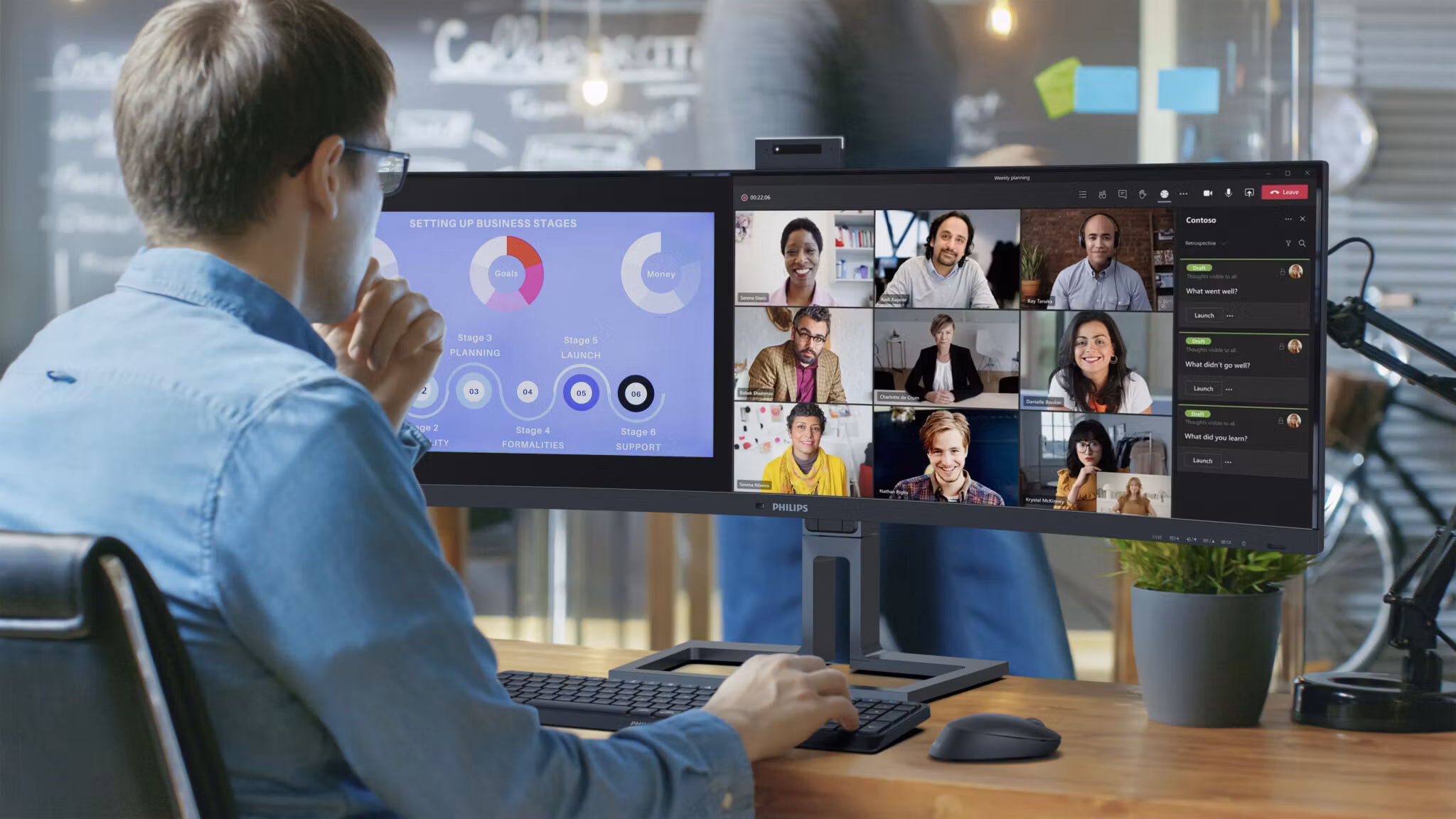 Philips 6000 series 45B1U6900CH/00 datorskärm 113 cm (44,5") 5120 x 1440 pixlar UltraWide Dual Quad HD LED Svart