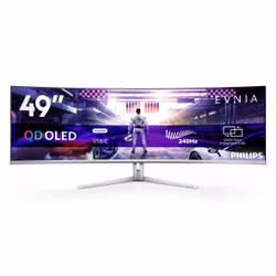 Philips Evnia 8000 49M2C8900/00 datorskärm 124,2 cm (48,9") 5120 x 1440 pixlar Dual QHD QD‑OLED Vit