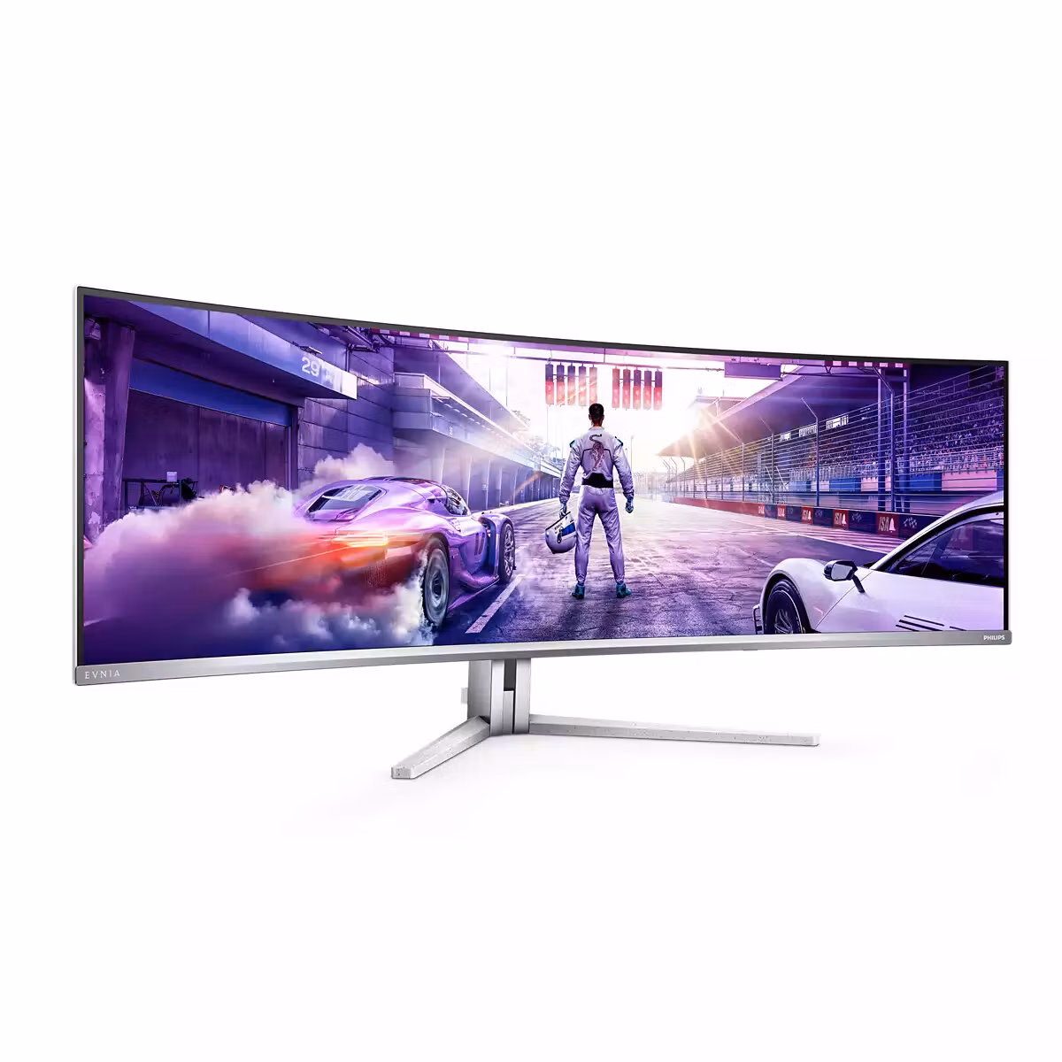 Philips Evnia 8000 49M2C8900/00 datorskärm 124,2 cm (48,9") 5120 x 1440 pixlar Dual QHD QD‑OLED Vit