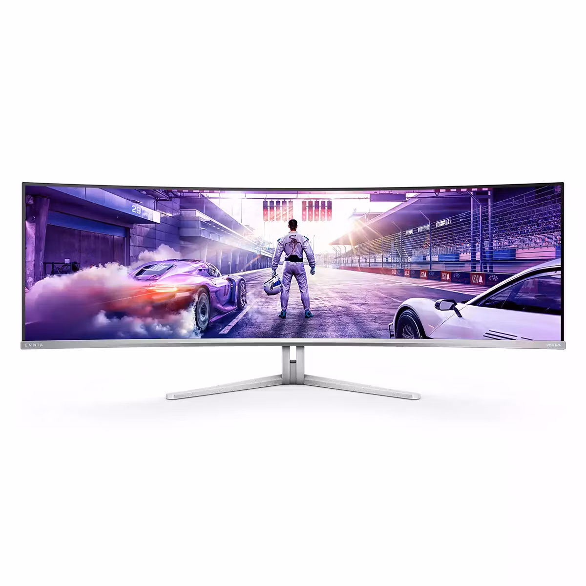 Philips Evnia 8000 49M2C8900L/00 datorskärm 124,2 cm (48,9") 5120 x 1440 pixlar Dual QHD QD-OLED Vit