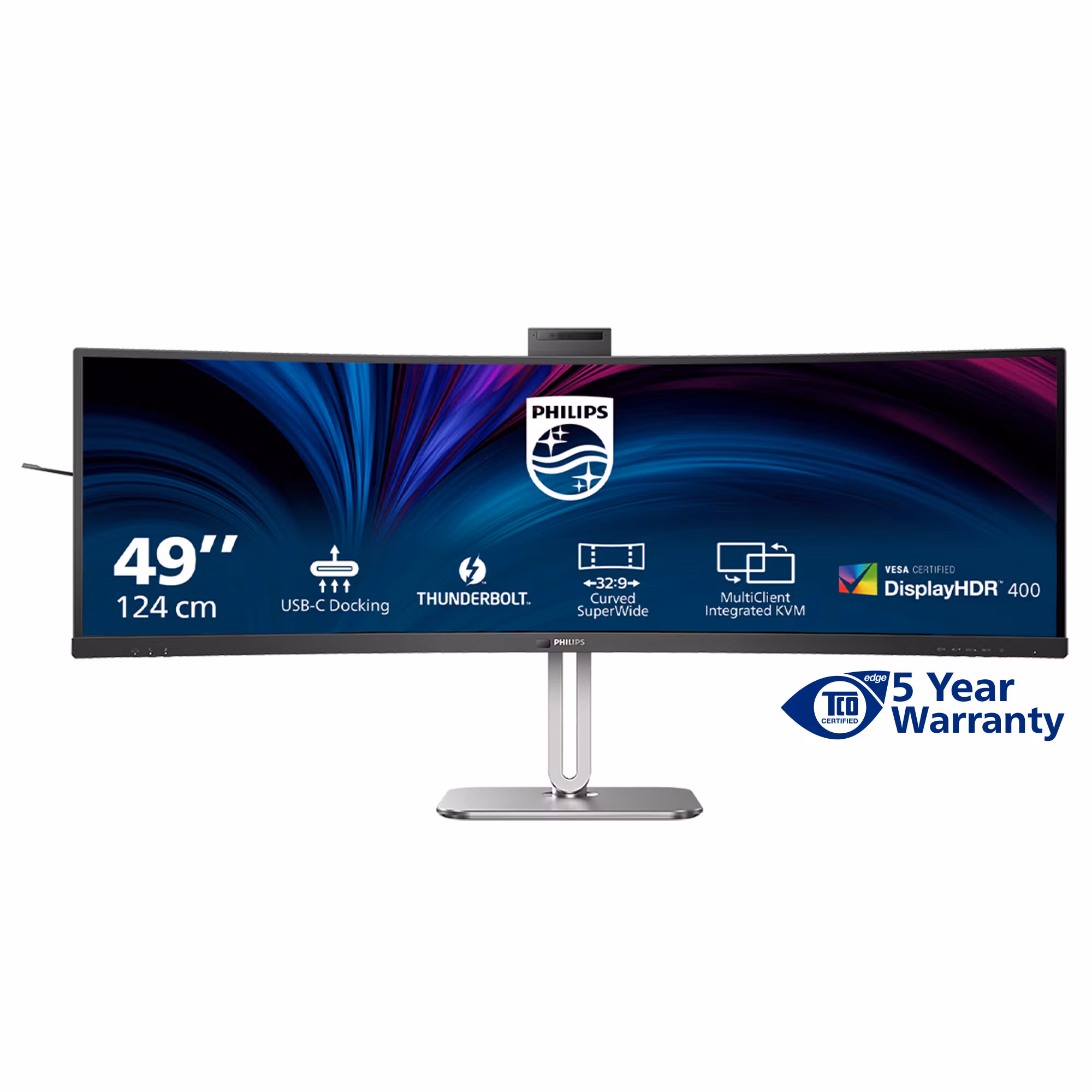 Philips 49B2U6903CH/00 datorskärm 124,5 cm (49") 5120 x 1440 pixlar Dual QHD LCD grå