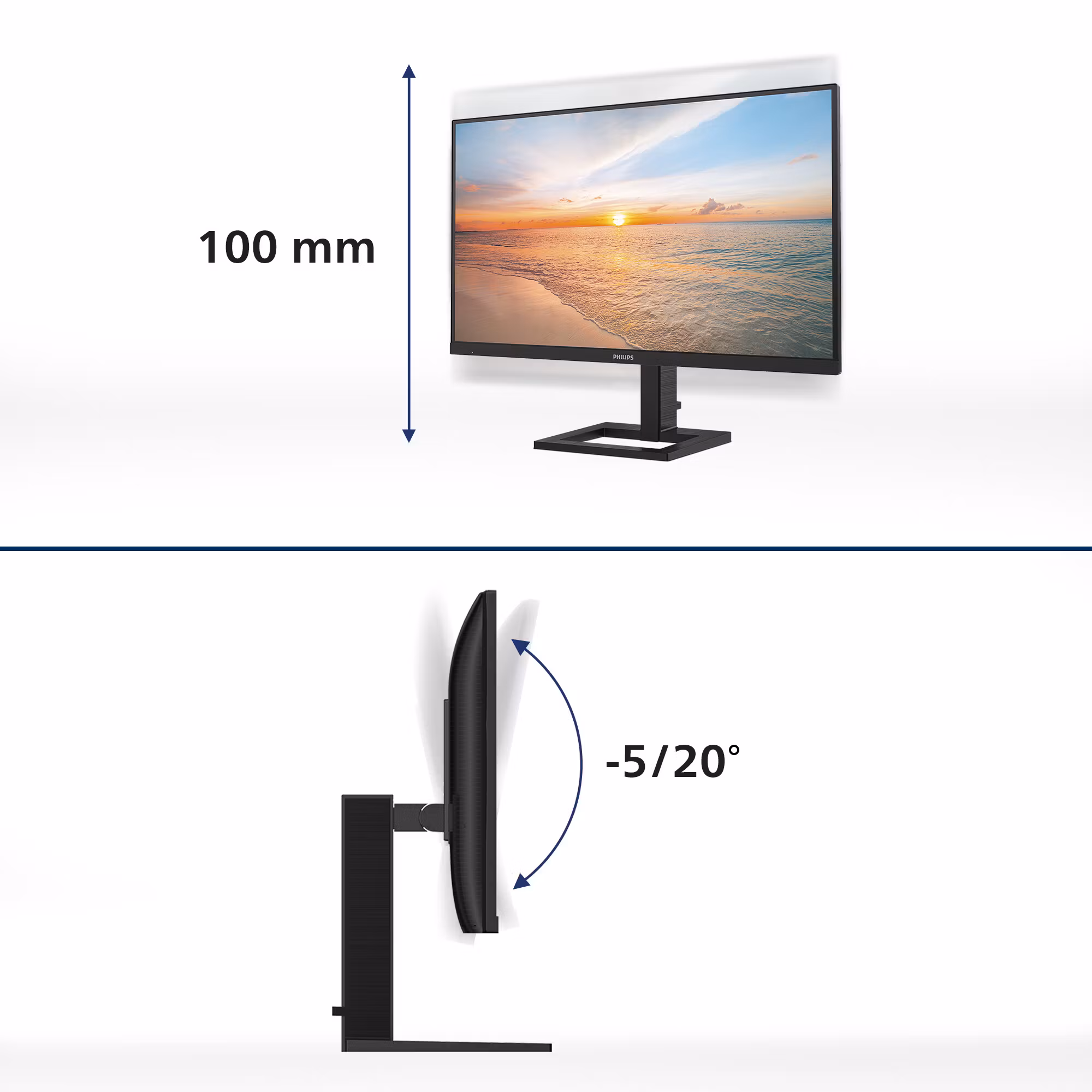 Philips 1000 series 27E1N1800AE/00 datorskärm 68,6 cm (27") 3840 x 2160 pixlar 4K Ultra HD LED Svart