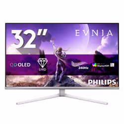 Philips Evnia 8000 32M2N8900/00 datorskärm 80 cm (31,5") 3840 x 2160 pixlar 4K Ultra HD QD-OLED Vit