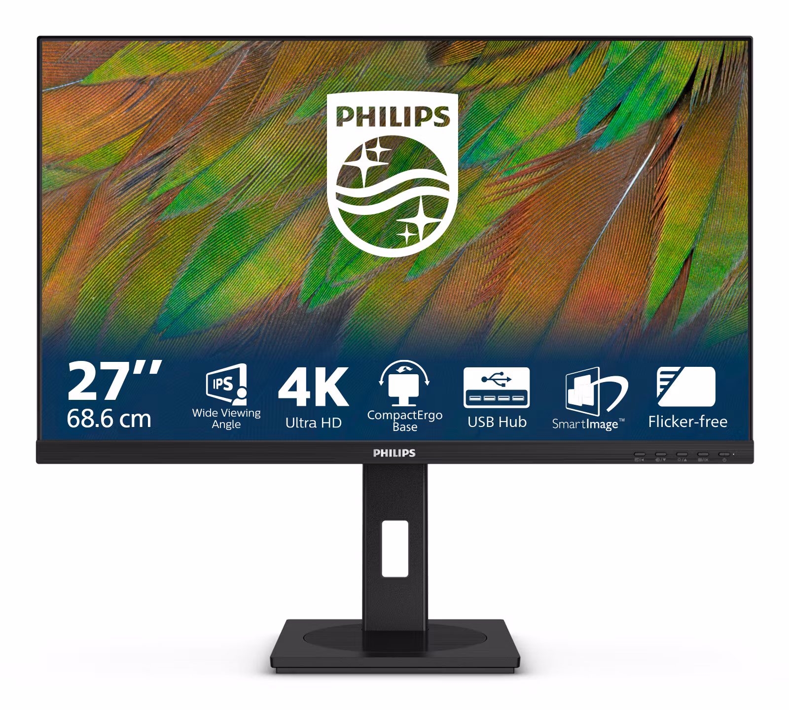 Philips 3000 series 27B1N3800/00 datorskärm 68,6 cm (27") 3840 x 2160 pixlar 4K Ultra HD LCD Svart