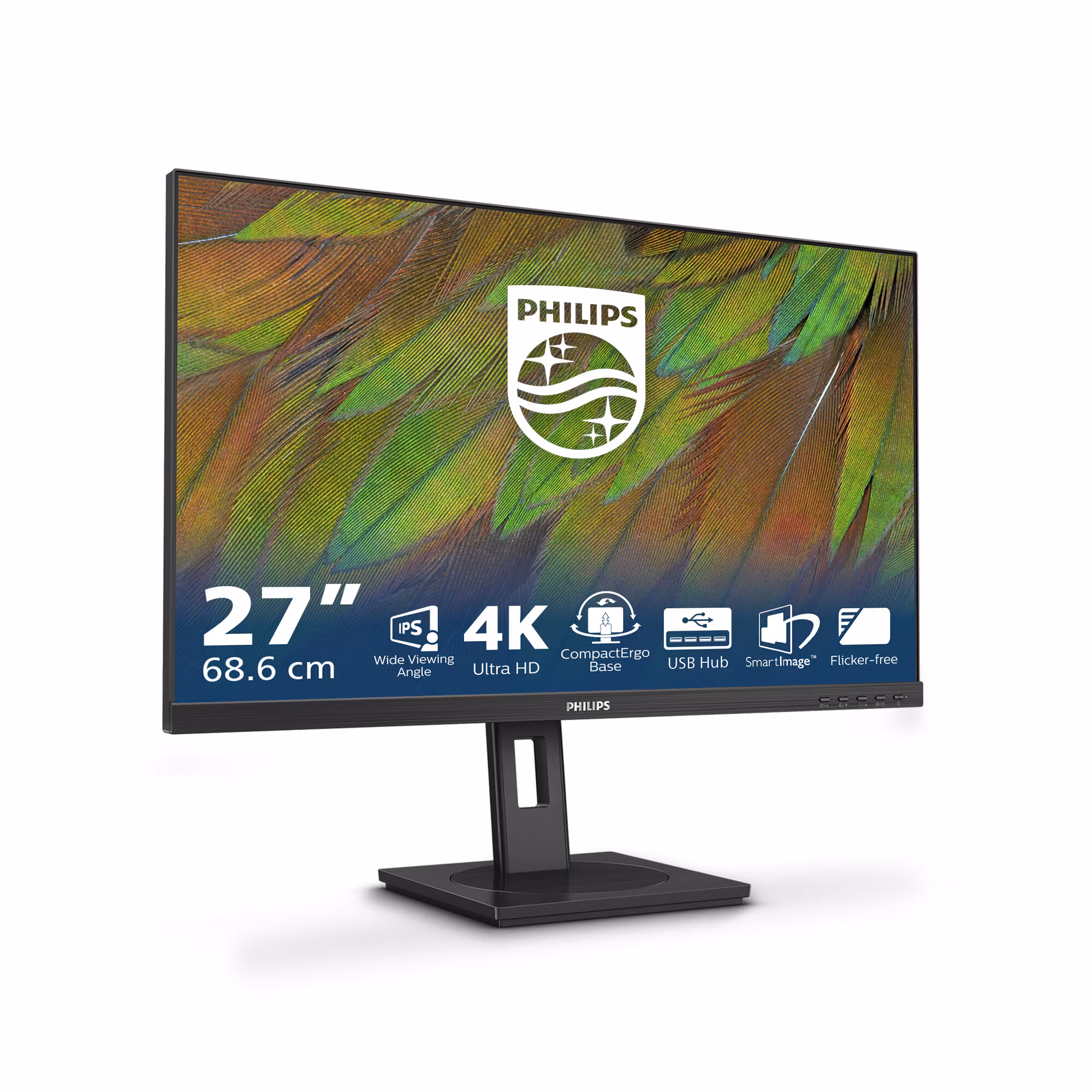 Philips 3000 series 27B1N3800/00 datorskärm 68,6 cm (27") 3840 x 2160 pixlar 4K Ultra HD LCD Svart