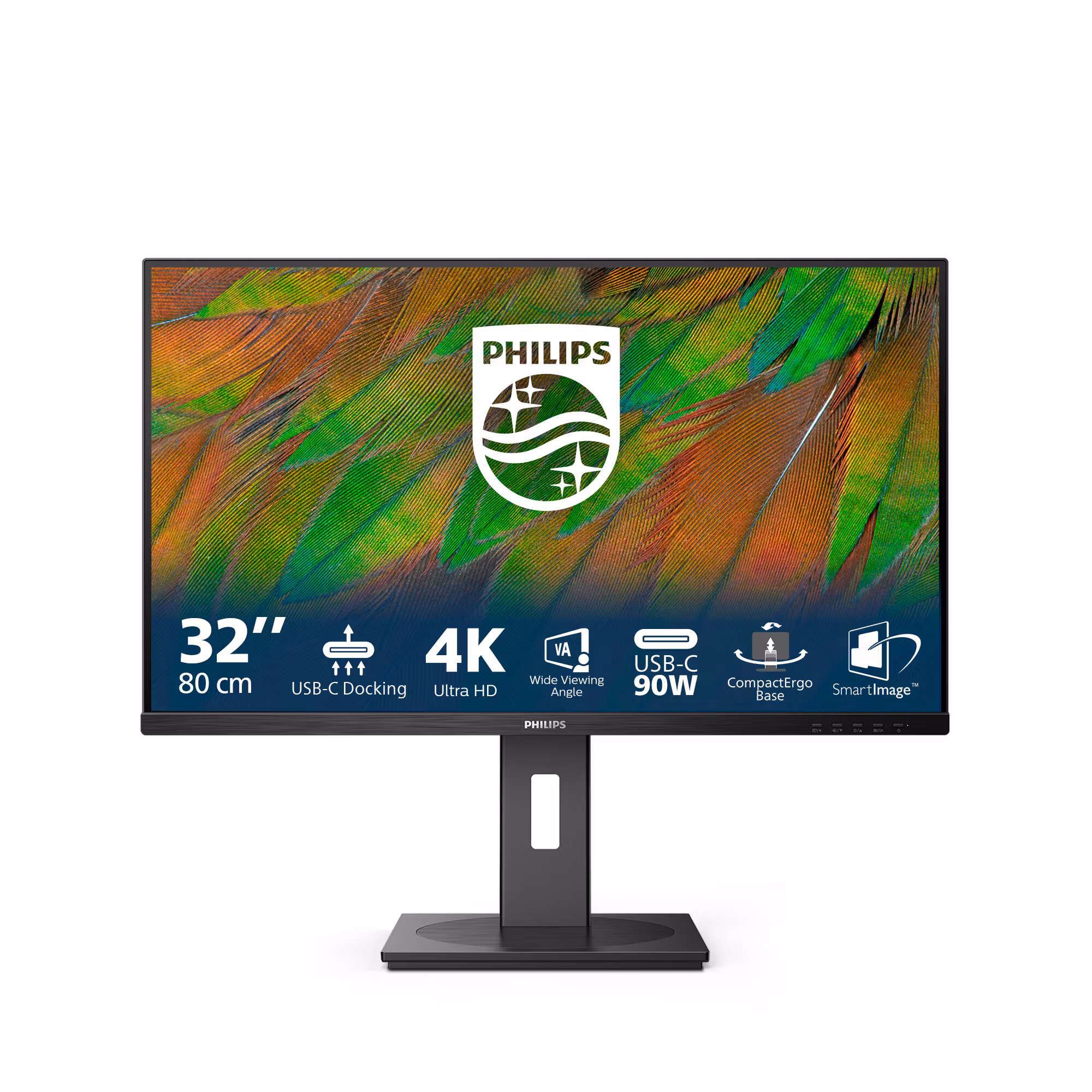 Philips 3000 series 32B1U3900/00 datorskärm 80 cm (31,5") 3840 x 2160 pixlar 4K Ultra HD LCD Svart