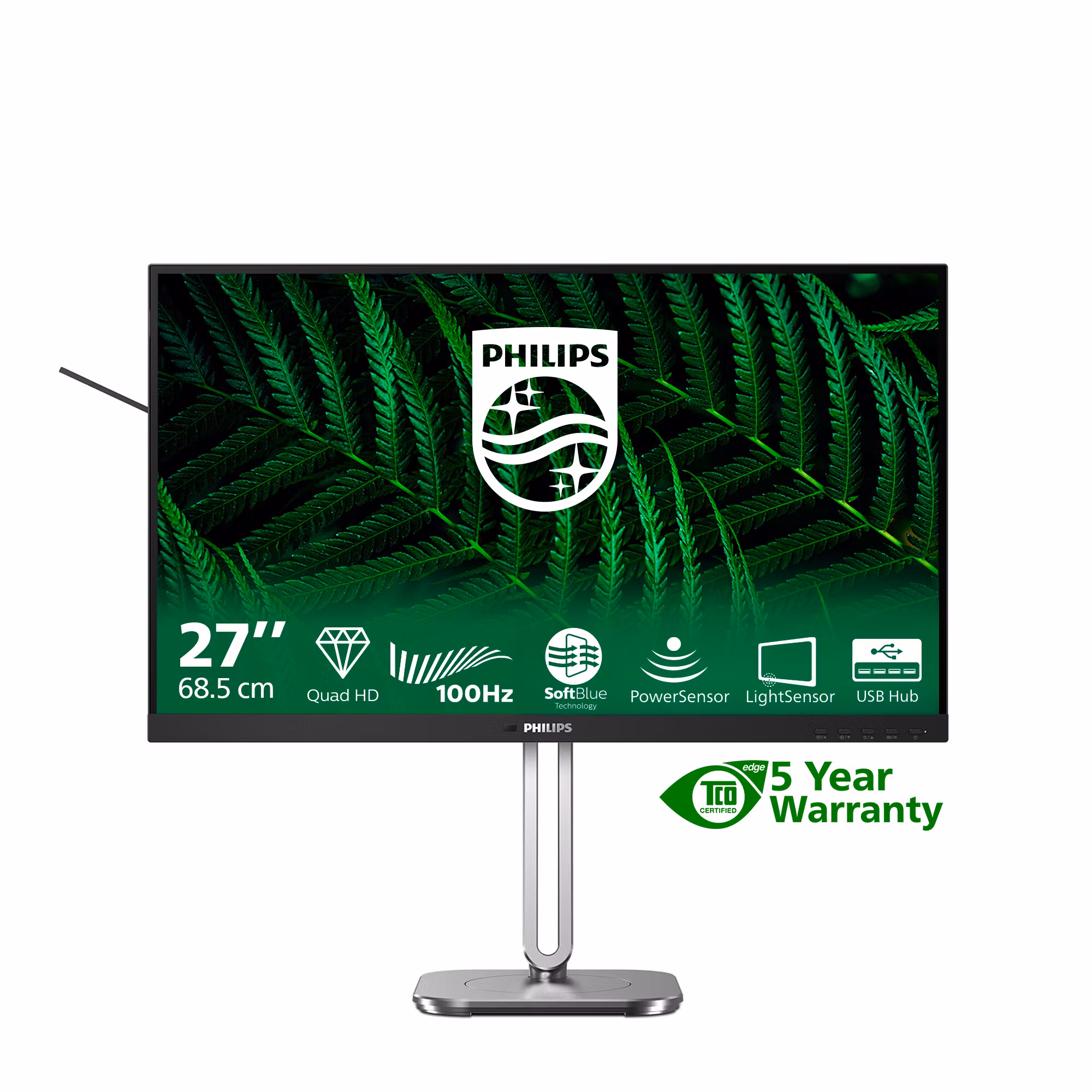 Philips 5000 series 27B2G5500/00 datorskärm 68,6 cm (27") 2560 x 1440 pixlar Quad HD LCD Antracit