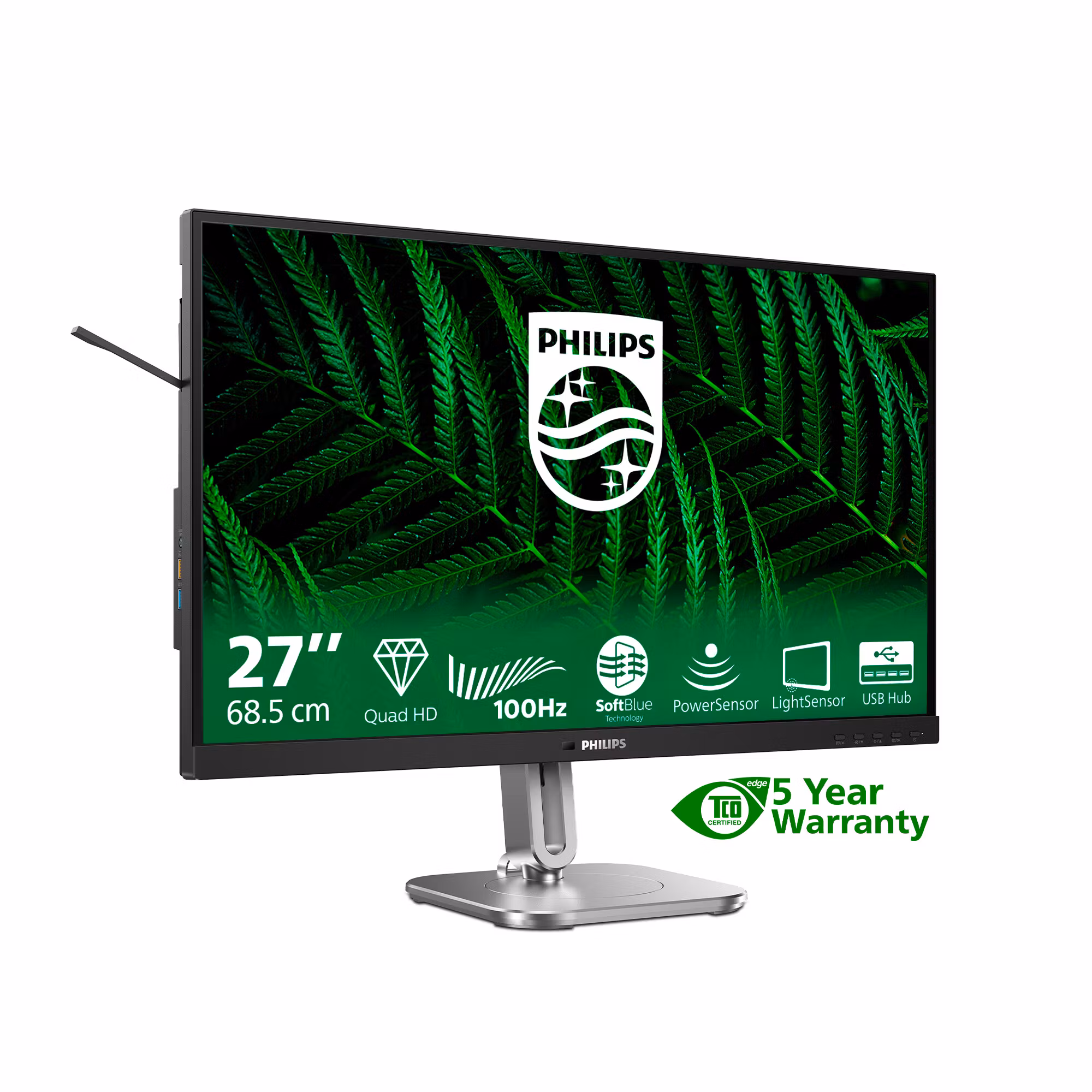 Philips 5000 series 27B2G5500/00 datorskärm 68,6 cm (27") 2560 x 1440 pixlar Quad HD LCD Antracit