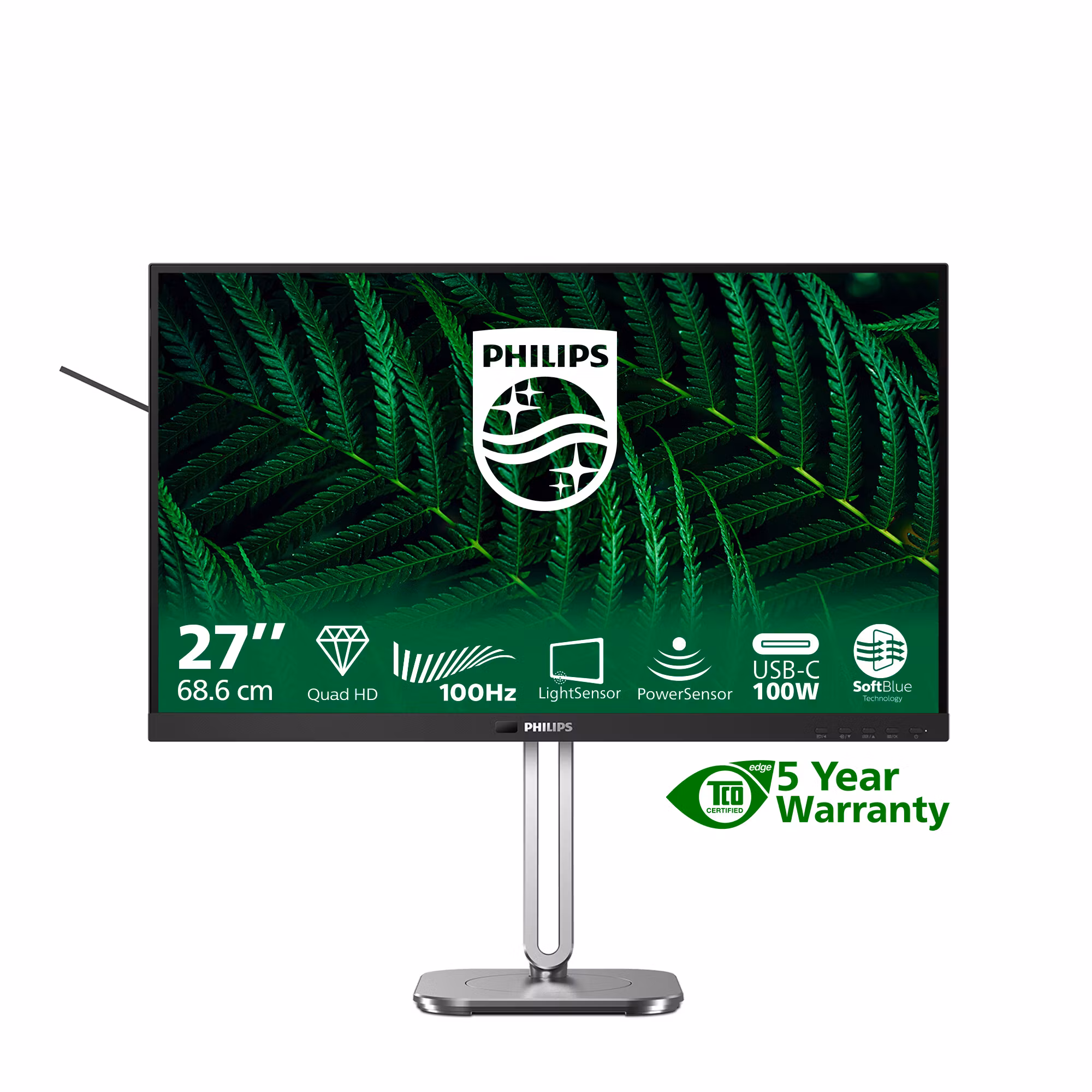Philips 5000 series 27B2G5601/00 datorskärm 68,6 cm (27") 2560 x 1440 pixlar Quad HD LCD Svart