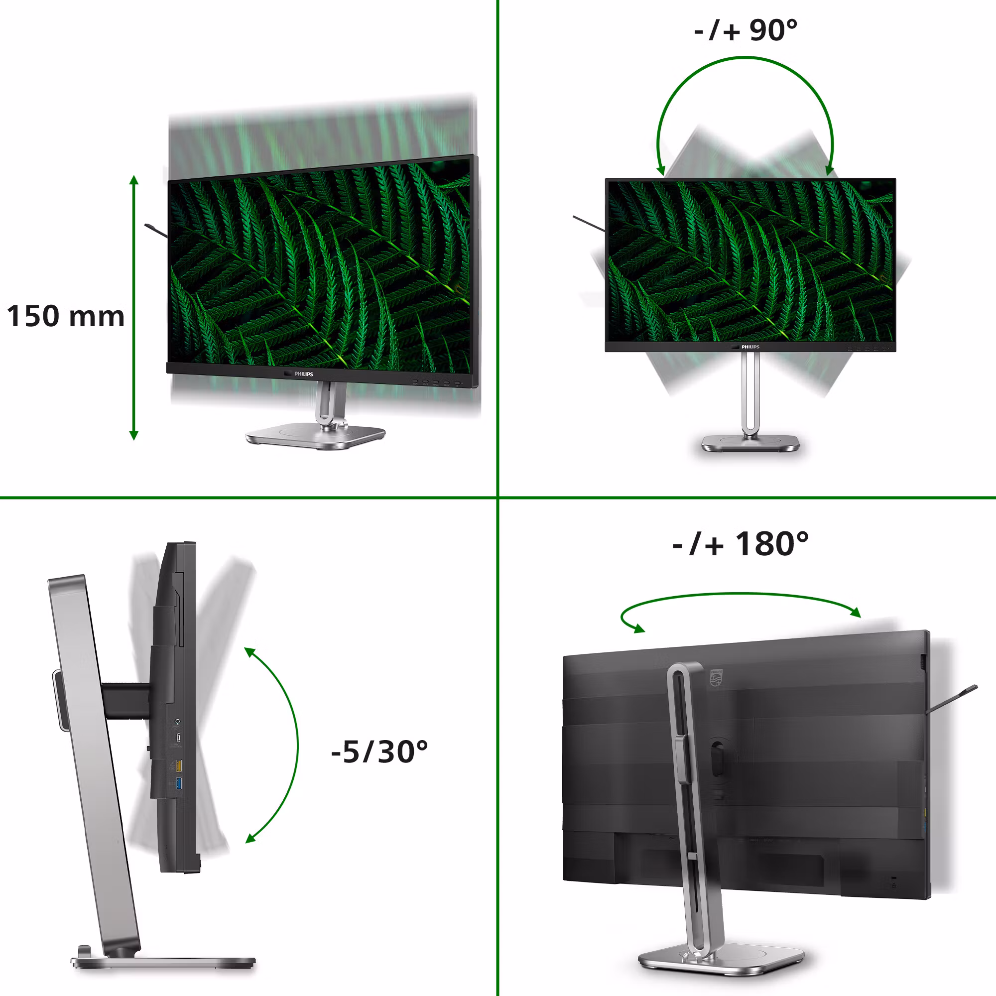 Philips 5000 series 27B2G5601/00 datorskärm 68,6 cm (27") 2560 x 1440 pixlar Quad HD LCD Svart