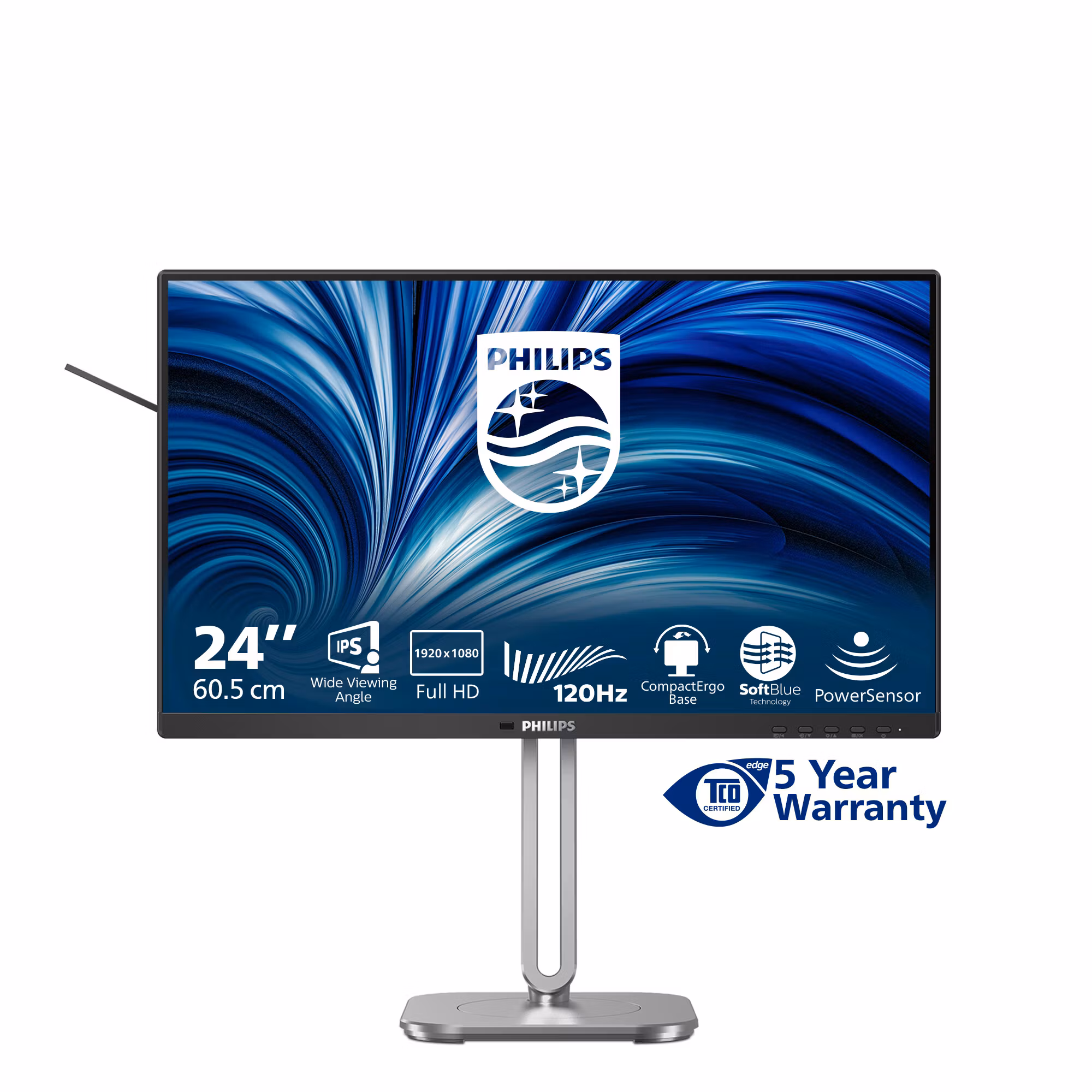 Philips 4000 series 24B2N4200/00 datorskärm 60,5 cm (23,8") 1920 x 1080 pixlar Full HD LCD grå