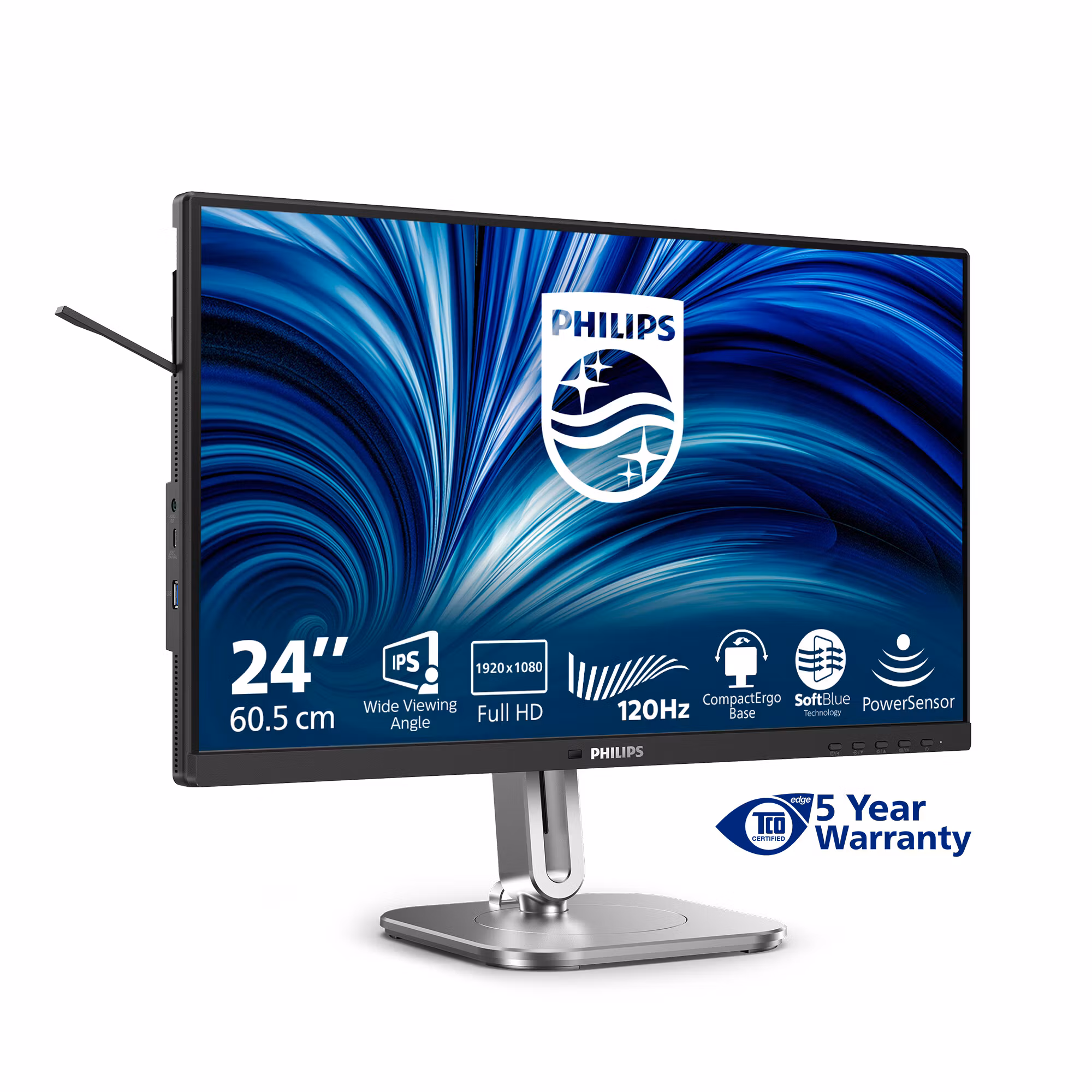 Philips 4000 series 24B2N4200/00 datorskärm 60,5 cm (23,8") 1920 x 1080 pixlar Full HD LCD grå
