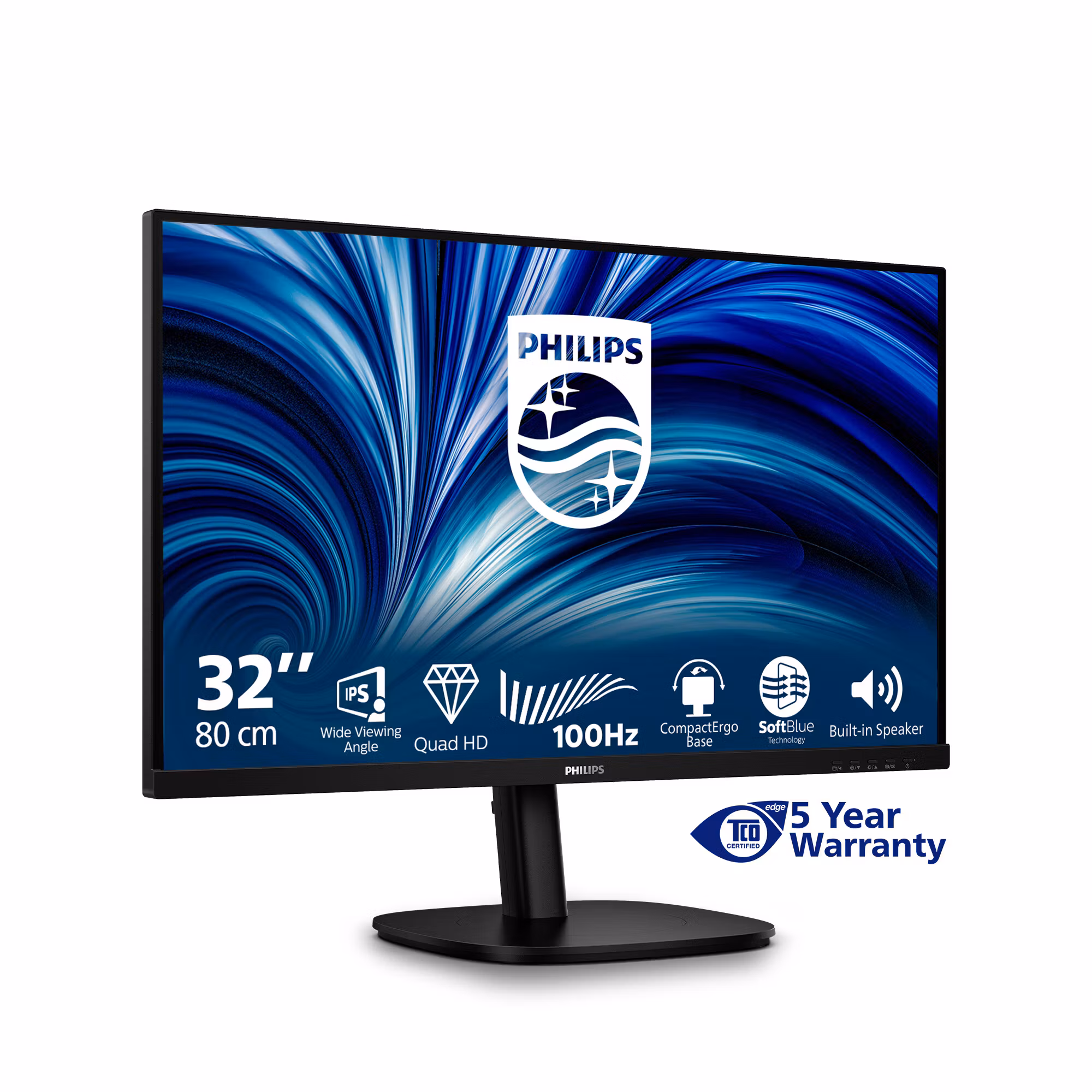 Philips 3000 series 32B2N3500/00 datorskärm 80 cm (31,5") 2560 x 1440 pixlar Quad HD LCD Svart
