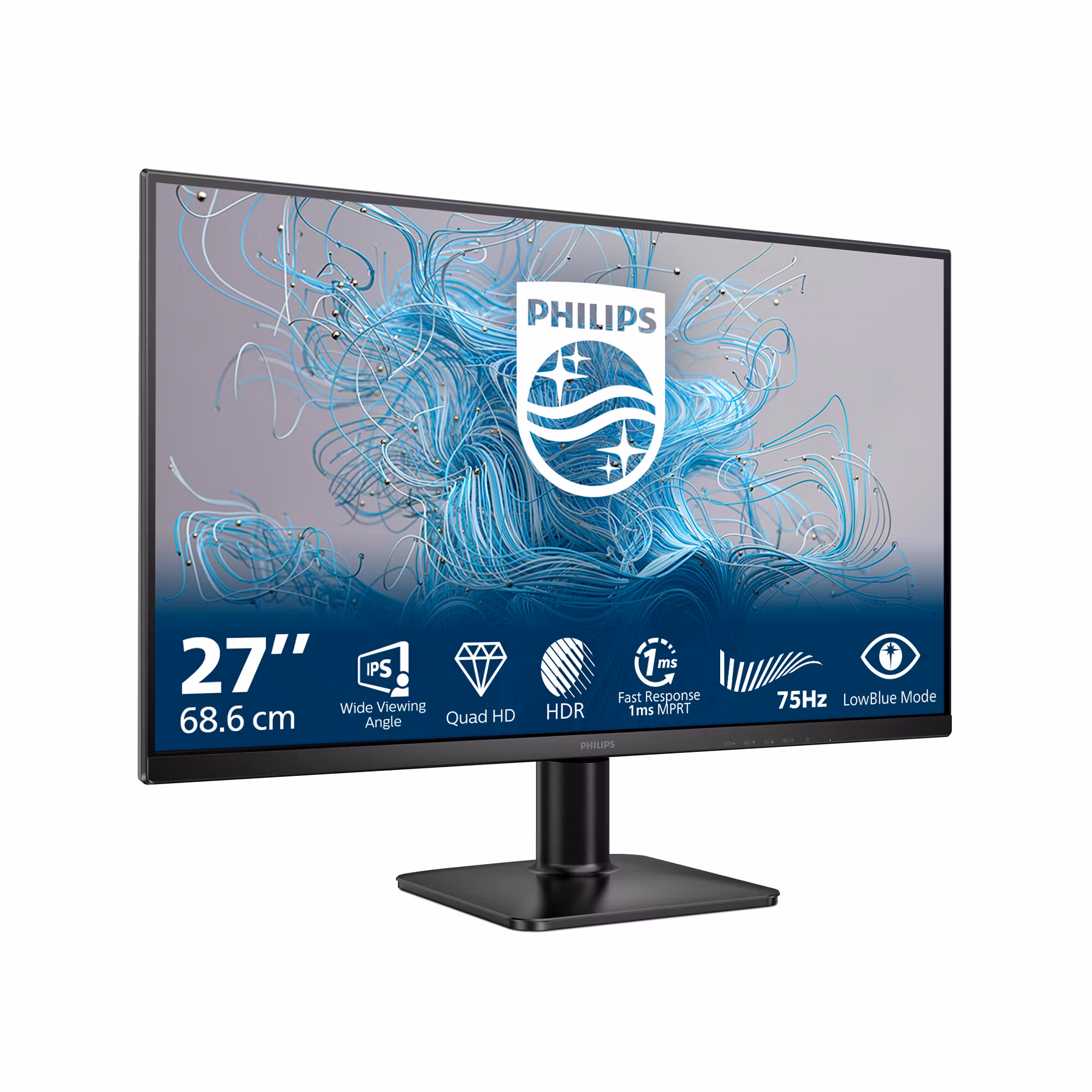 Philips 1000 series 27E2N1500L/00 datorskärm 68,6 cm (27") 2560 x 1440 pixlar Quad HD LED Svart