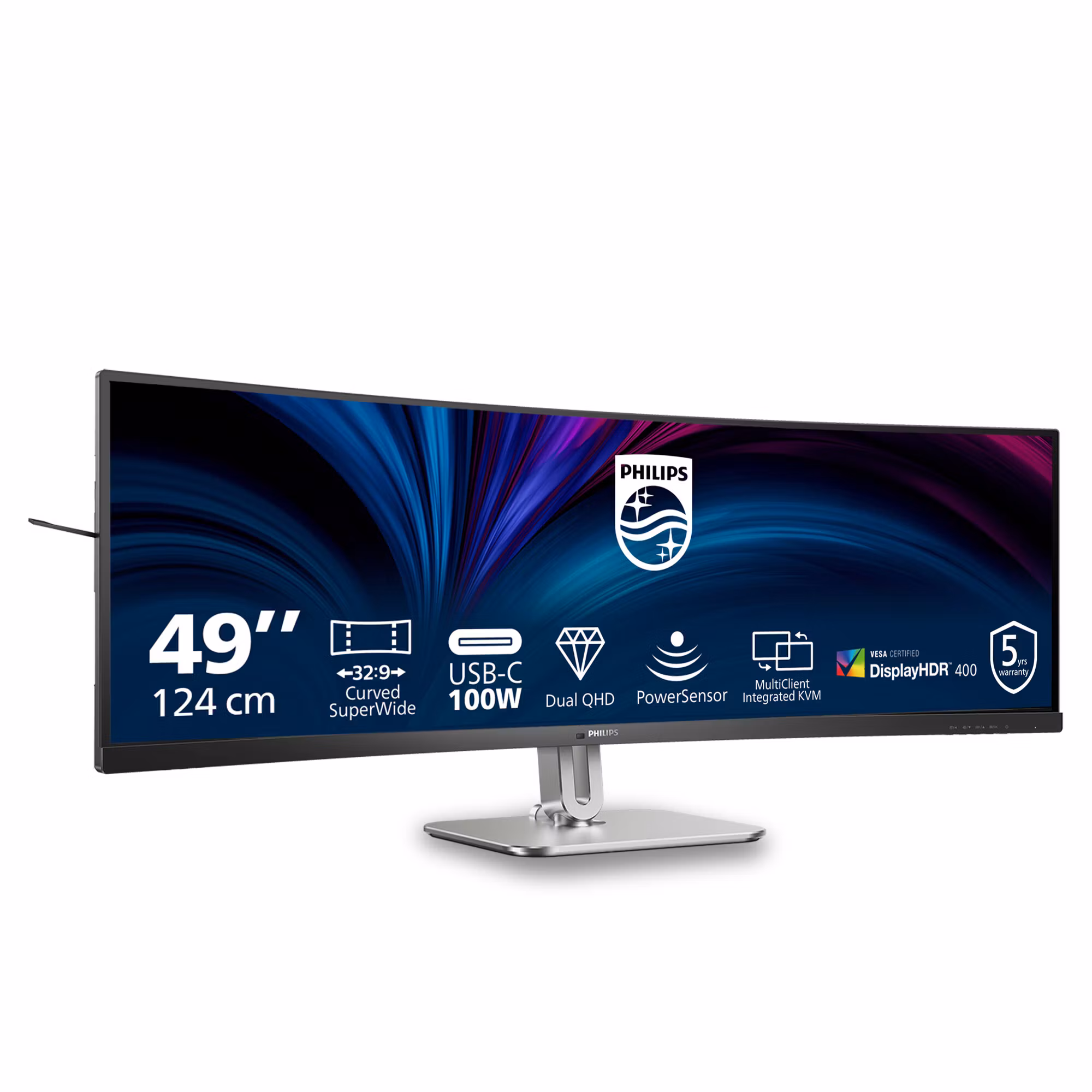 Philips 5000 series 49B2U5900C/00 datorskärm 124 cm (48,8") 5120 x 1440 pixlar Dual QHD LCD svart