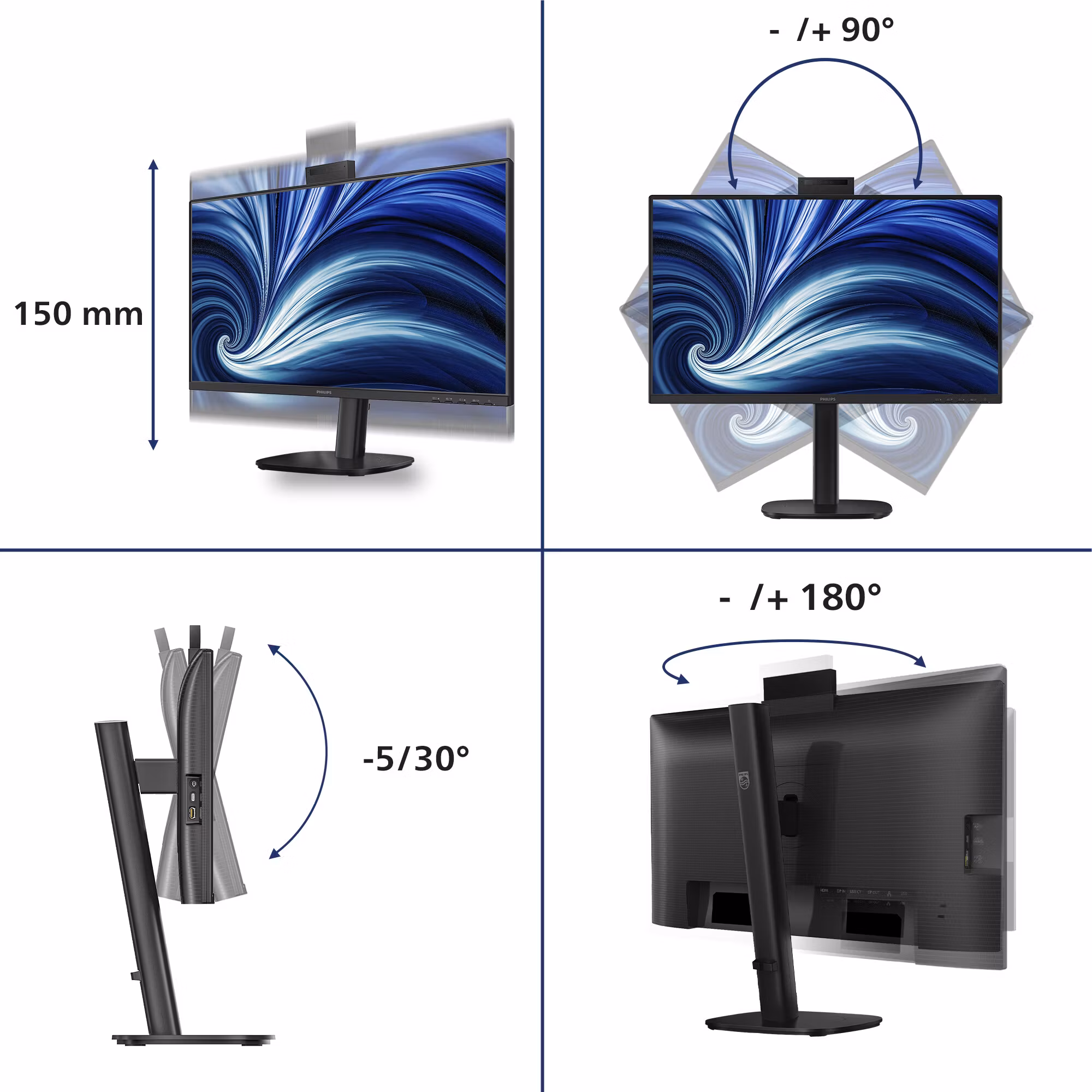 Philips 24B2U3301H/00 datorskärm 60,5 cm (23.8") 1920 x 1080 pixlar