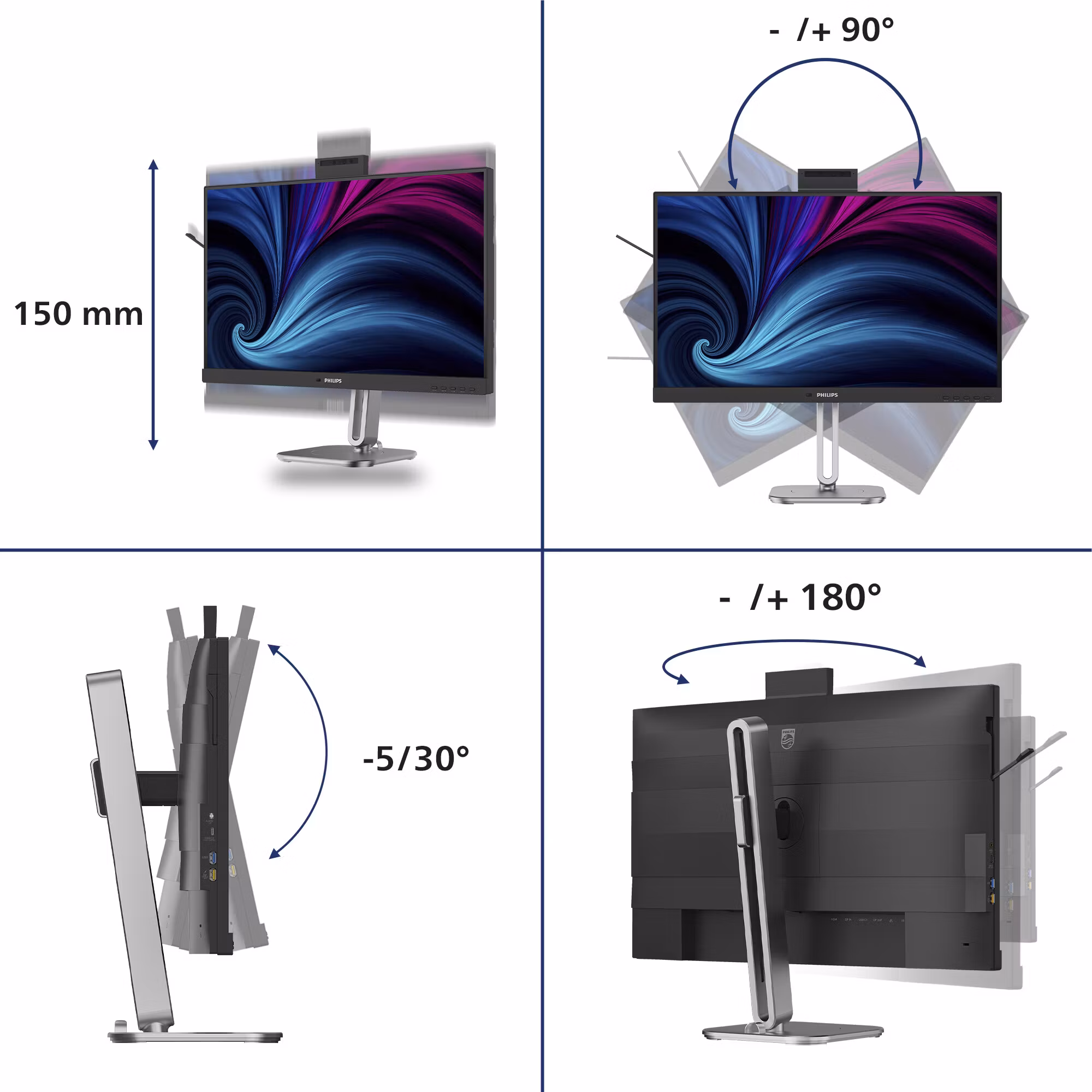 Philips 27B2U4601H/00 datorskärm 68,6 cm (27") 2560 x 1440 pixlar