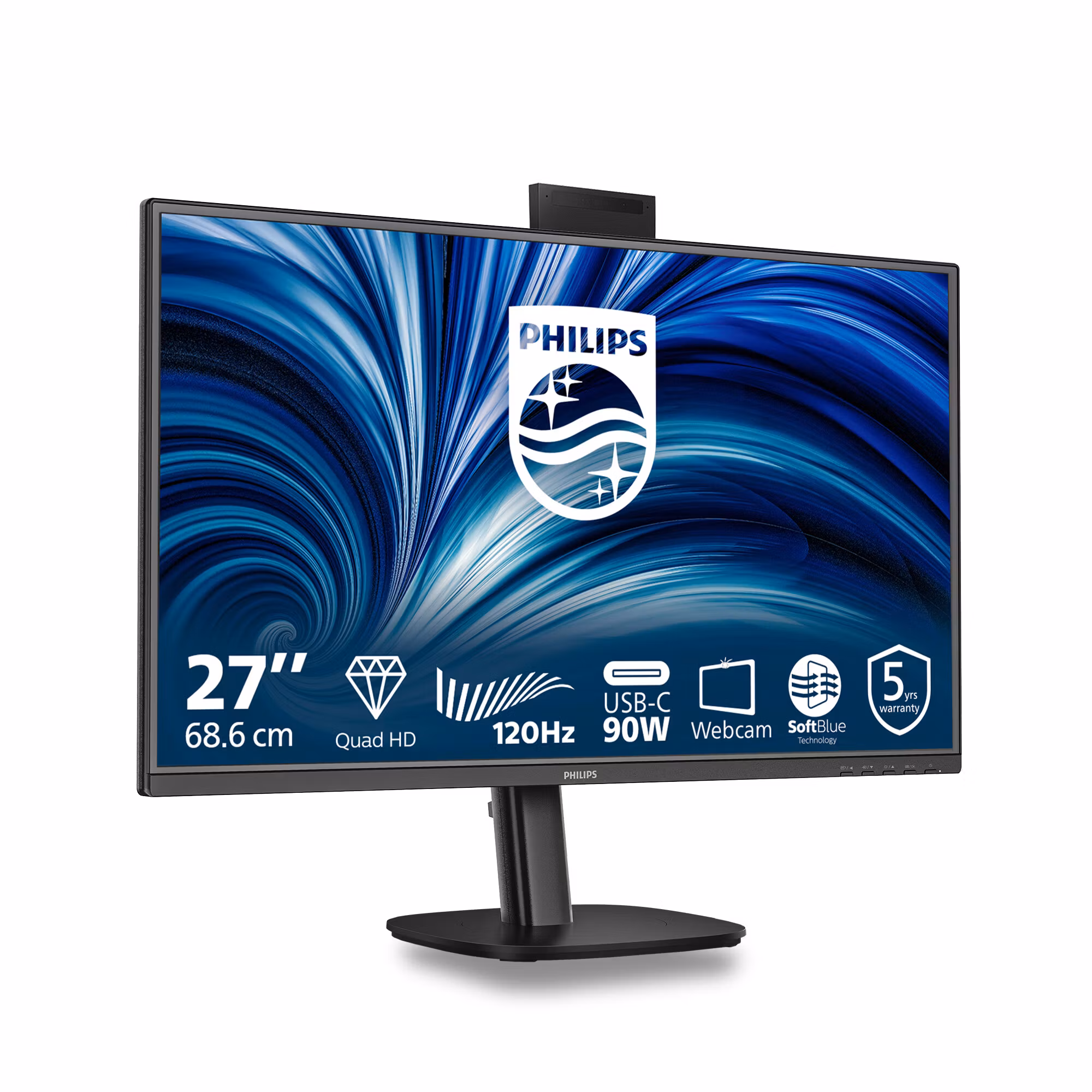 Philips 3000 series 27B2U3601H/00 datorskärm 68,6 cm (27") 2560 x 1440 pixlar Quad HD LCD Svart