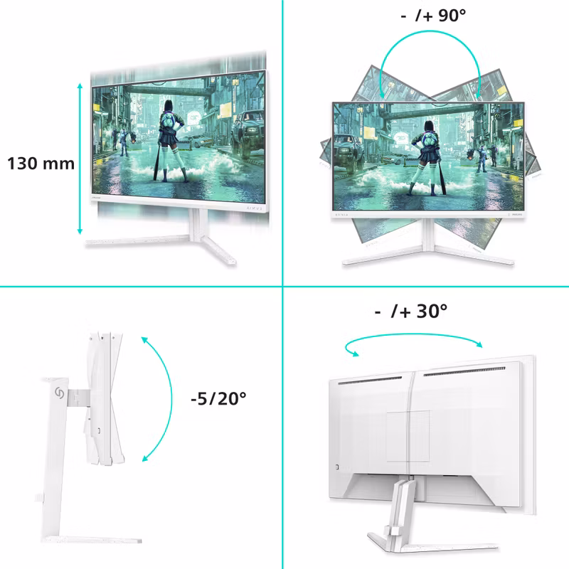 Philips Evnia 3000 24M2N3201P/00 datorskärm 60,5 cm (23,8") 1920 x 1080 pixlar Full HD LCD Vit