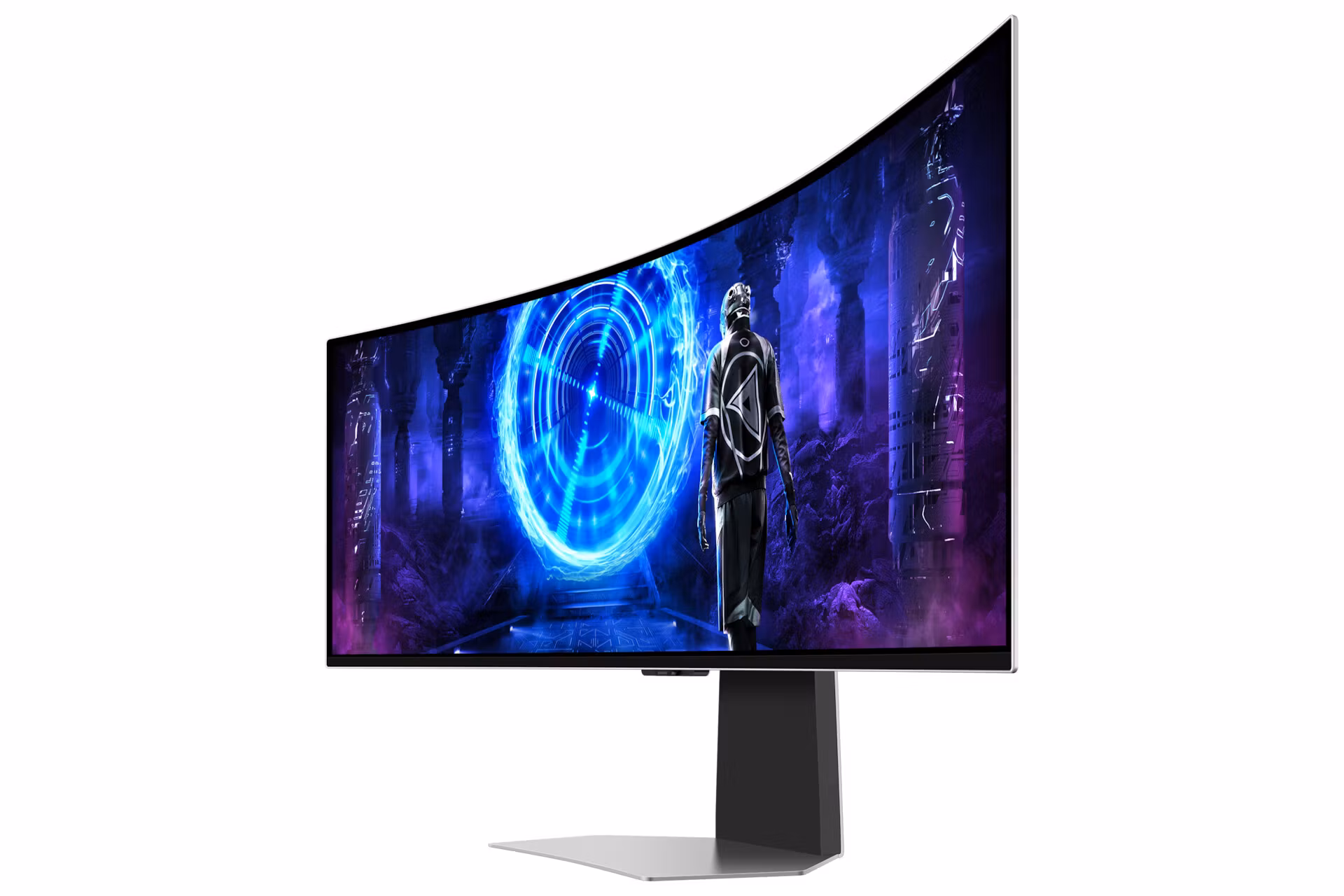 Samsung G95SD datorskärm 124,5 cm (49") 5120 x 1440 pixlar Dual QHD OLED Silver