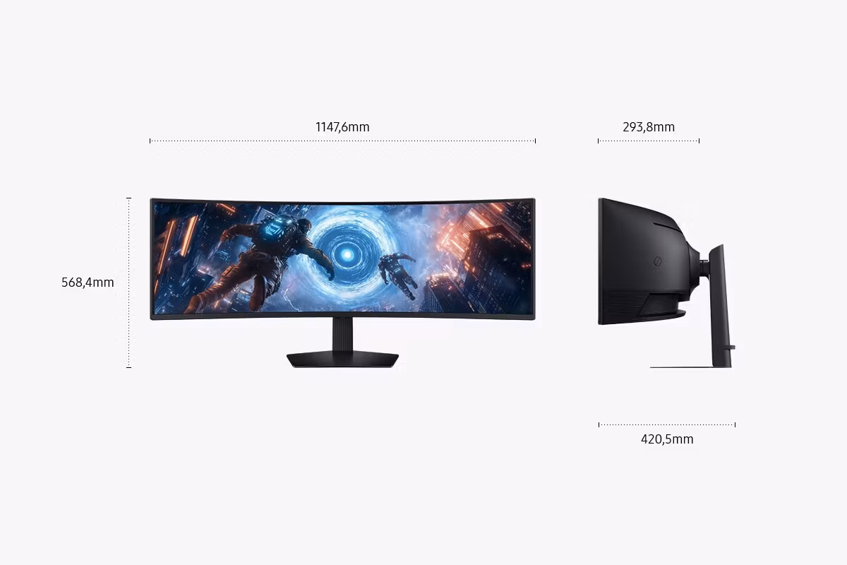 Samsung S49FG912EU datorskärm 124,5 cm (49") 5120 x 1440 pixlar Dual QHD LCD Svart