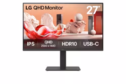 LG 27BA65QB-B.AEU datorskärm 68,6 cm (27") 2560 x 1440 pixlar Wide Quad HD LED Svart
