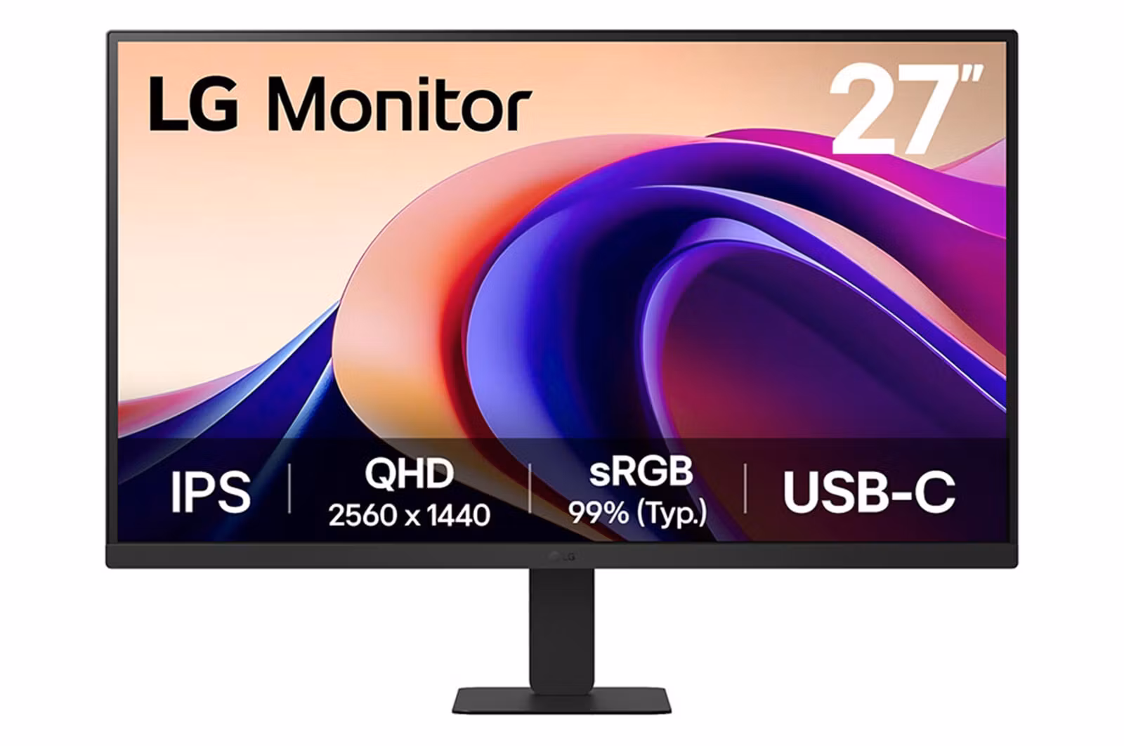LG 27'' QHD Monitor datorskärm 68,6 cm (27") 2560 x 1440 pixlar Quad HD Svart