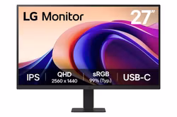 LG 27'' QHD Monitor datorskärm 68,6 cm (27") 2560 x 1440 pixlar Quad HD Svart