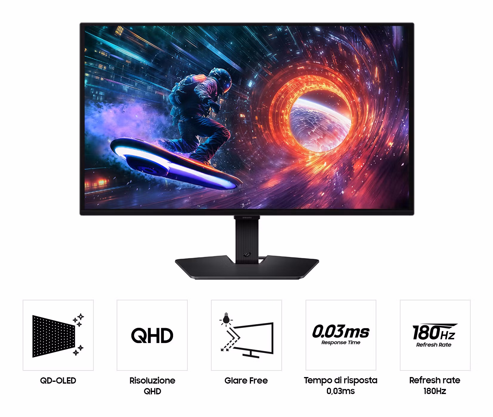 Samsung G50F datorskärm 68,6 cm (27") 2560 x 1440 pixlar Quad HD OLED Svart