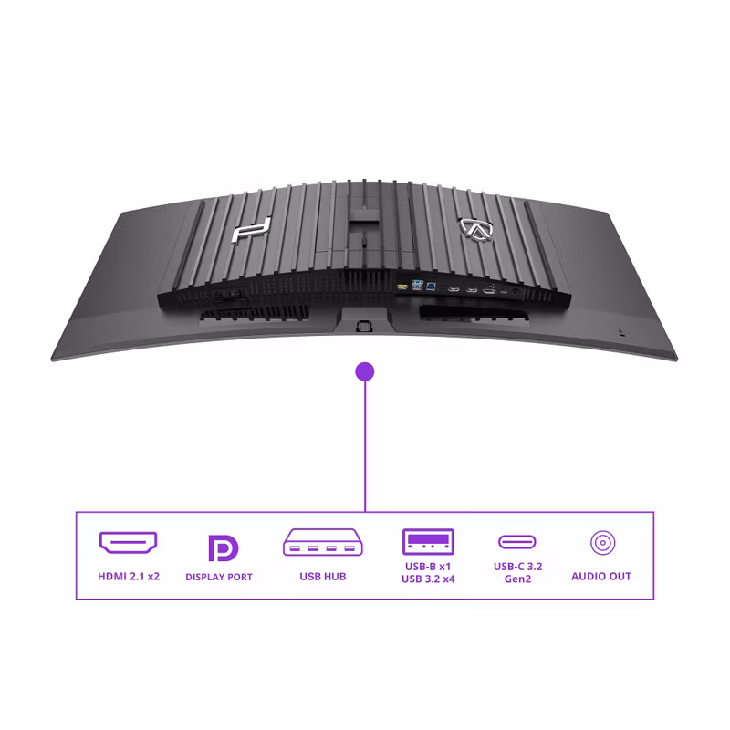 AOC Porsche PD34 dator­skärm 86,4 cm (34") 3440 x 1440 pixlar Wide Quad HD QD‑OLED Svart