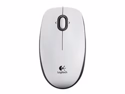 Logitech B100 Opt optisk mus vit