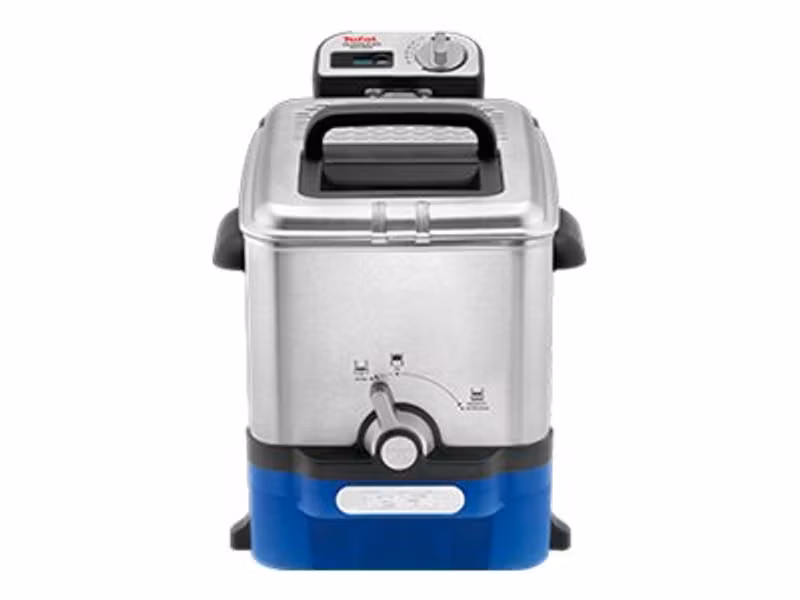 Tefal Oleoclean Pro Fritös 3.5 liter Borstat rostfritt stål/blå