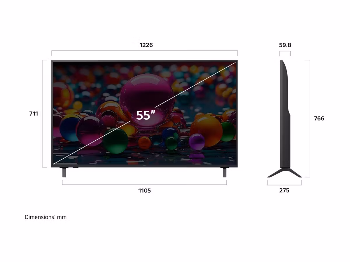 LG UA75 Series 55UA75006LA 55" 4K UHD (2160p) UHD AI Smart TV