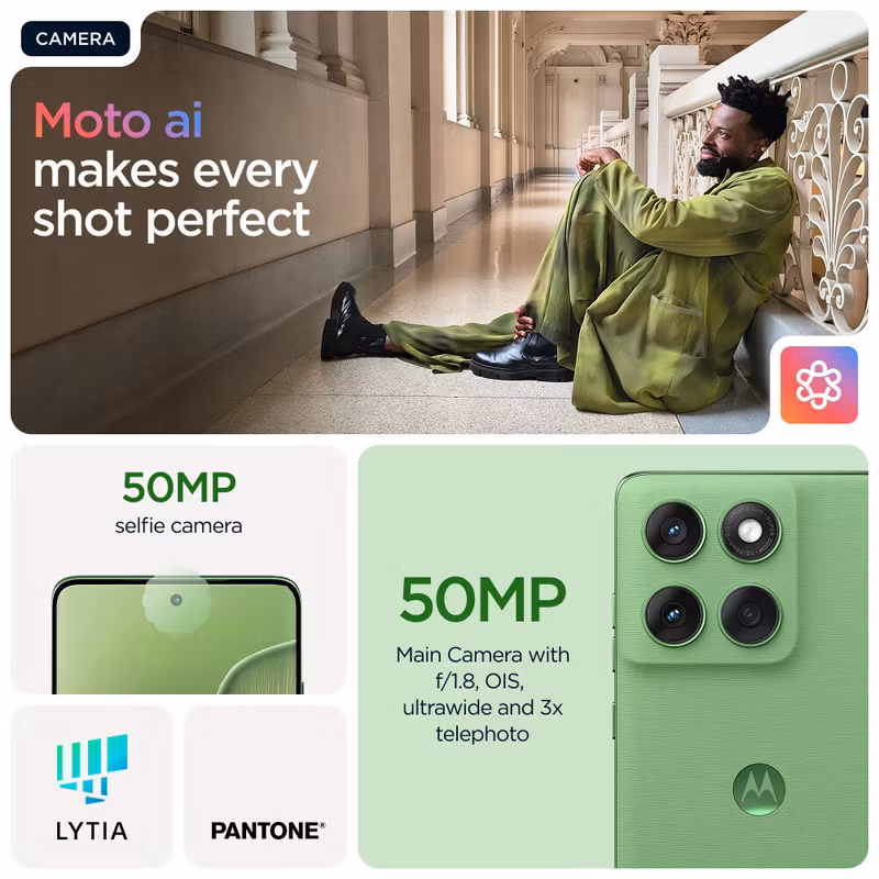 Motorola edge 60 16,9 cm (6,67") Dual SIM Android 15 5G USB Type-C 12 GB 512 GB 5200 mAh Green