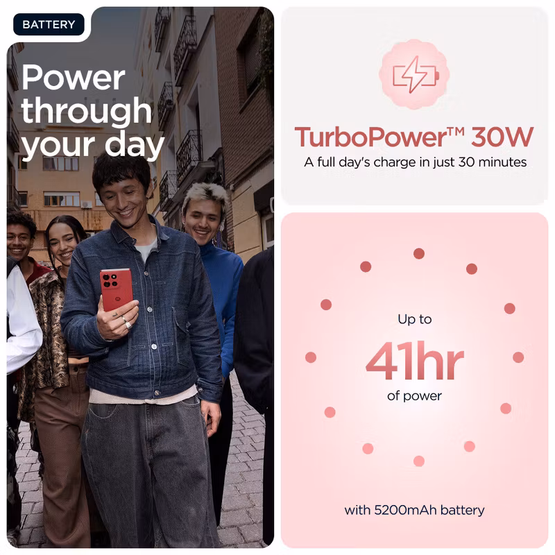 Motorola moto g86 5G 16,9 cm (6.67") Dual SIM Android 15 USB Type-C 8 GB 256 GB 5200 mAh rosa
