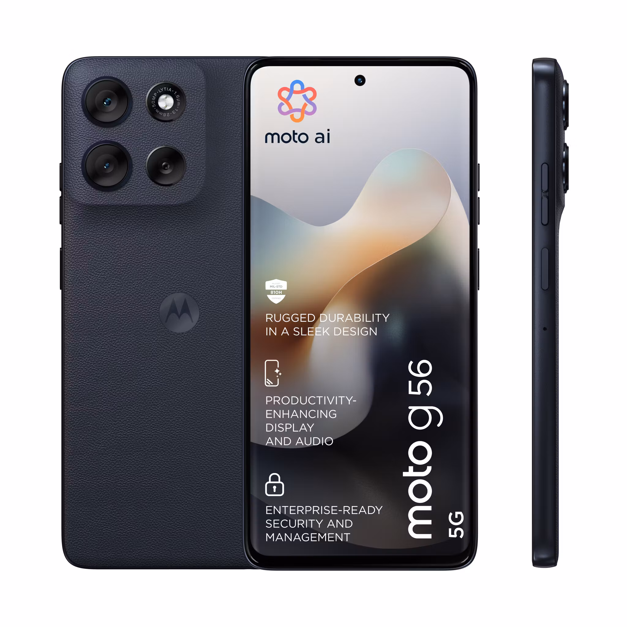 Motorola moto g56 5G 17,1 cm (6,72") Hybrid Dual SIM Android 15 USB Type-C 8 GB 256 GB 5200 mAh Svart