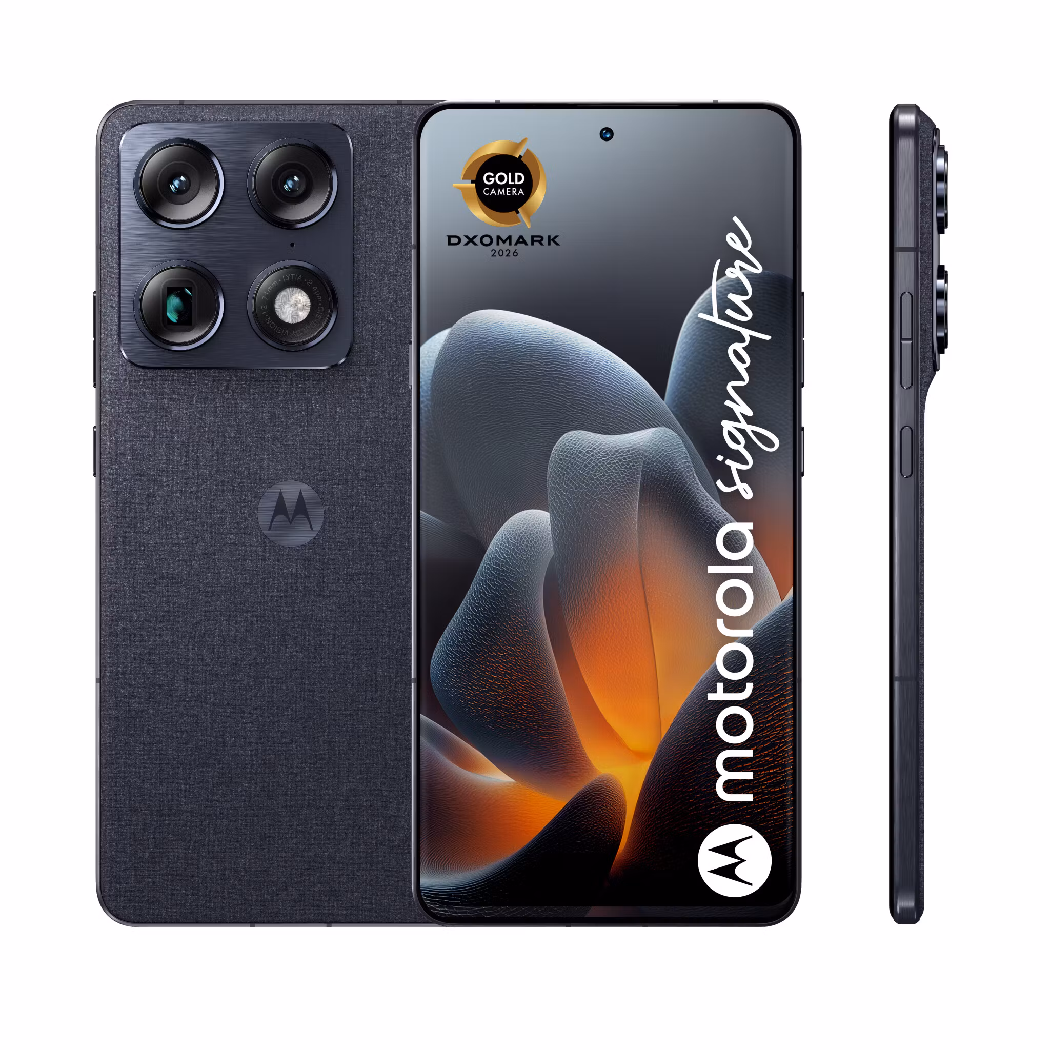 Motorola signature 17,2 cm (6,78") Dual SIM Android 16.0 5G USB Type-C 16 GB 512 GB 5200 mAh Dark Blue