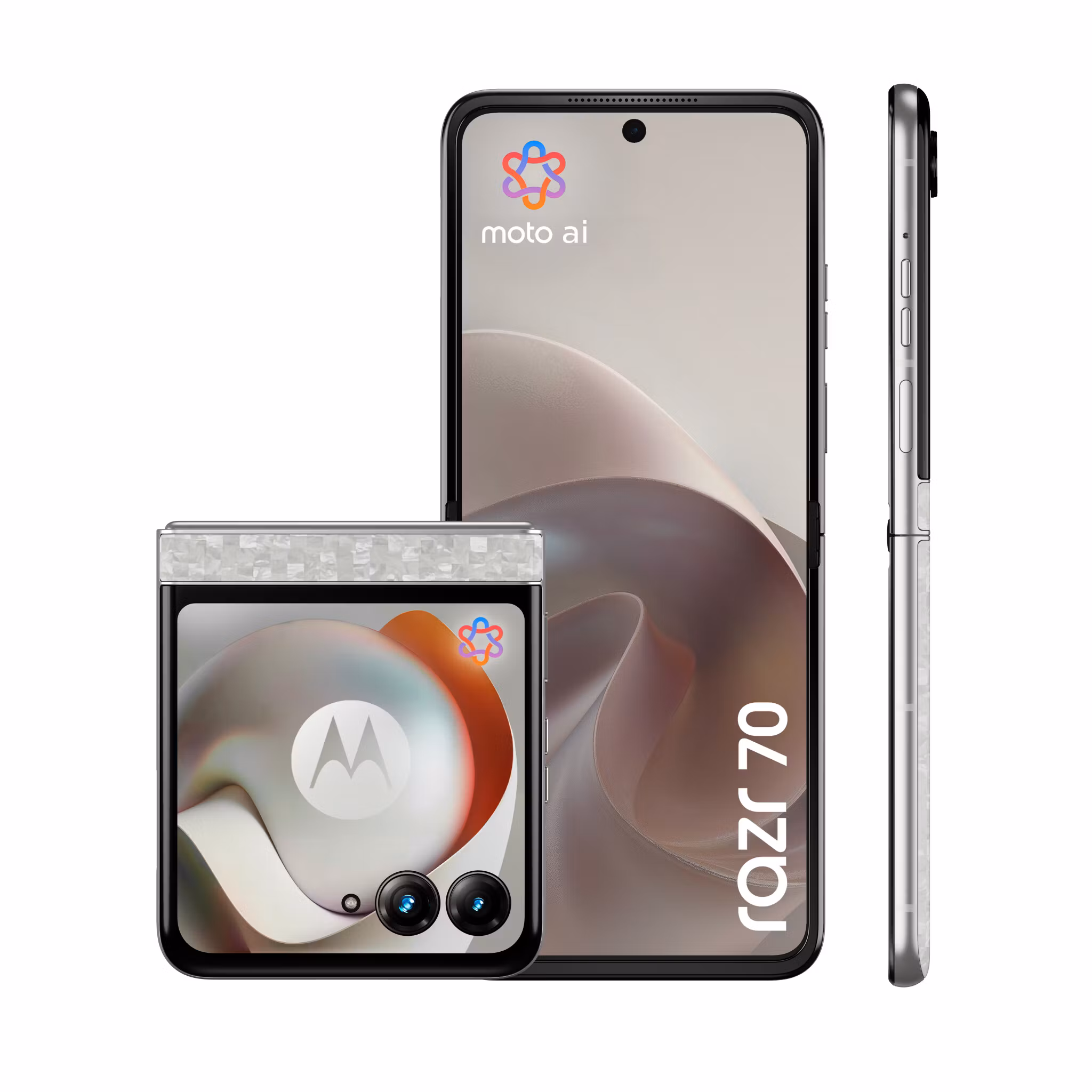 Motorola razr 70 17,5 cm (6,9") Dual SIM Android 16.0 5G USB Type-C 8 GB 256 GB 4800 mAh Vit