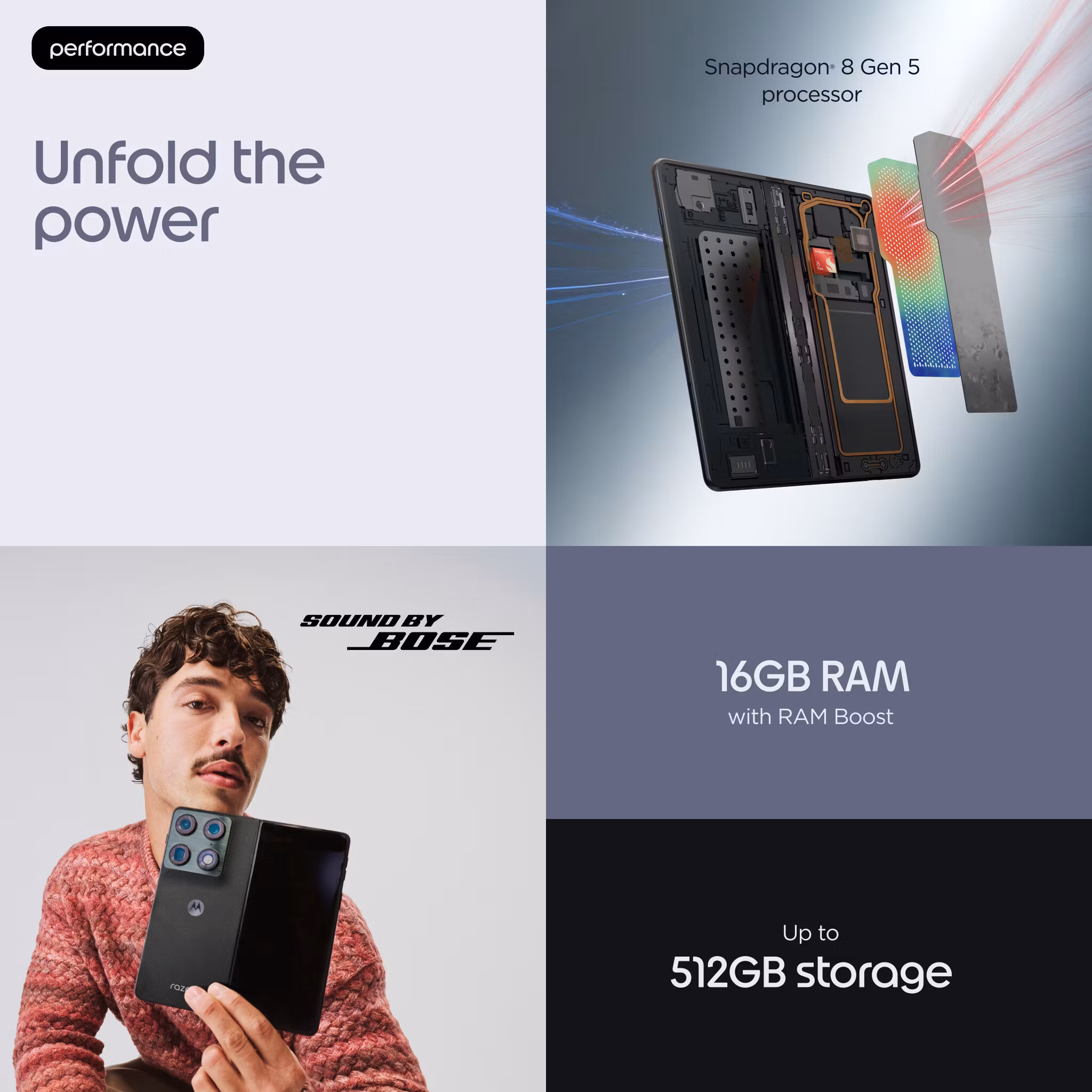 Motorola razr vikbar 20.6 cm (8.09") Dual SIM Android 16.0 5G USB Type-C 16 GB 512 GB 6000 mAh svart