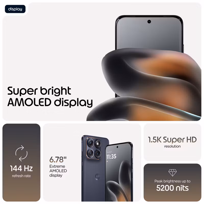 Motorola edge 70 fusion 17,2 cm (6,78") Dual SIM Android 16.0 5G USB Type-C 12 GB 256 GB 7000 mAh Svart