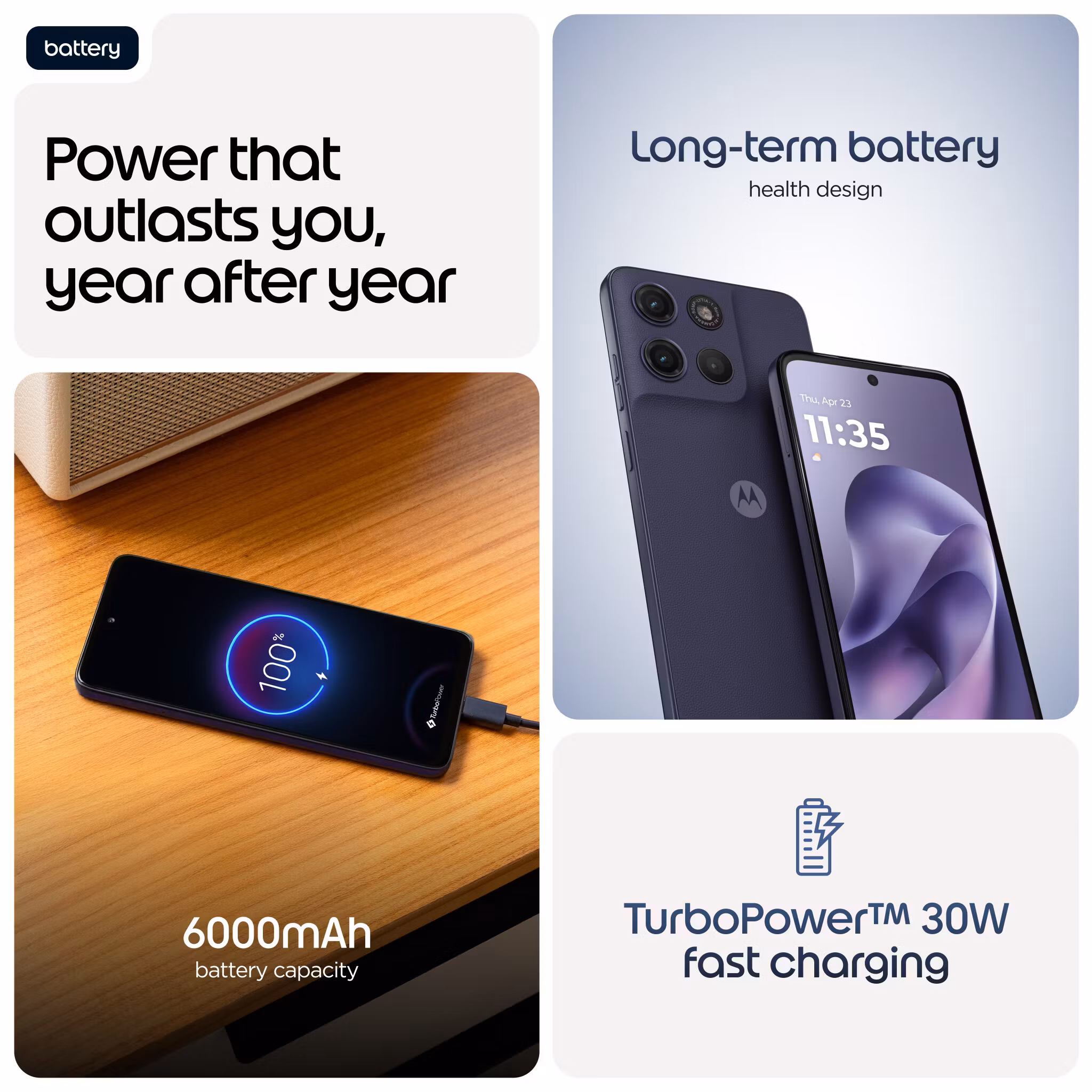 Motorola moto g17 power 17,1 cm (6,72") Hybrid Dual SIM Android 15 USB Type-C 8 GB 256 GB 6000 mAh Lila