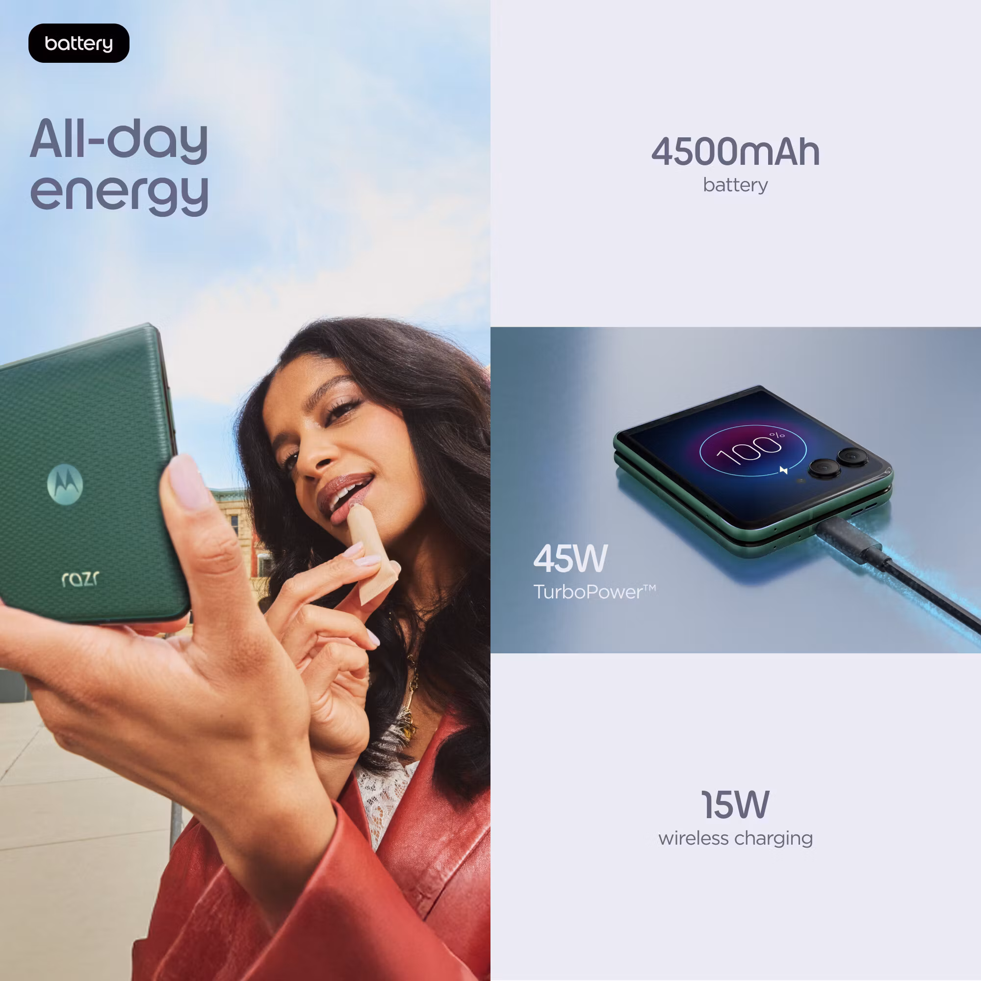 Motorola razr 70 plus 17,5 cm (6.9") Dual SIM Android 16.0 5G USB Type-C 12 GB 512 GB 4500 mAh mörkgrön
